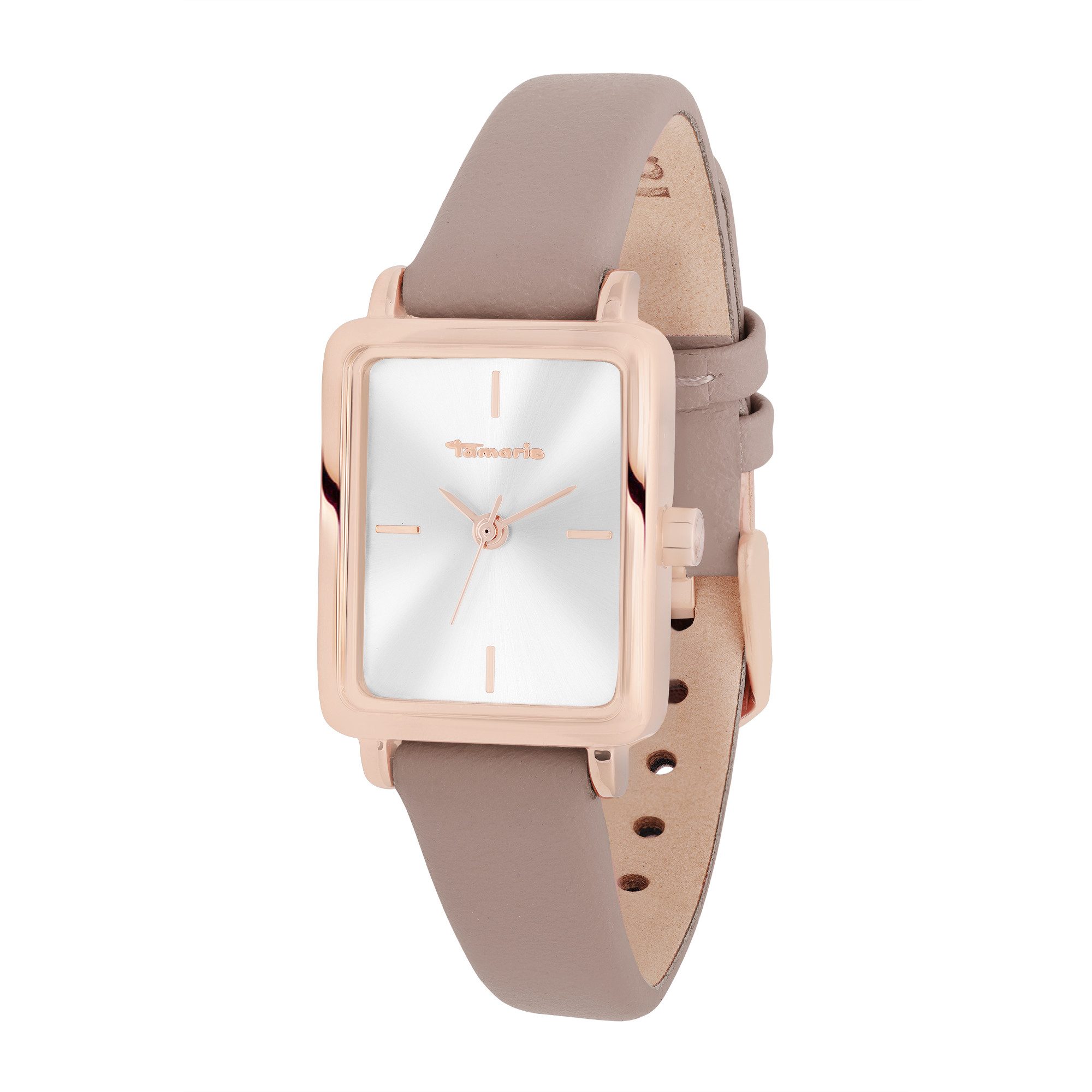 Tamaris Quarzuhr Tiny Leather TT-0236-LQ, Armbanduhr, Damenuhr, Lederarmband, analog