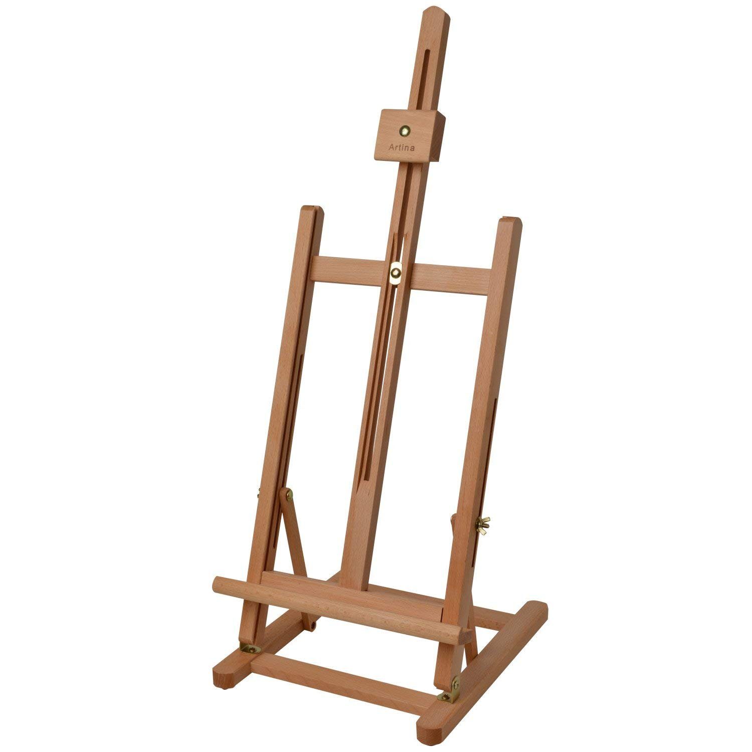 Artina Staffelei, Tischstaffelei aus geöltem Buchenholz, vormontiert