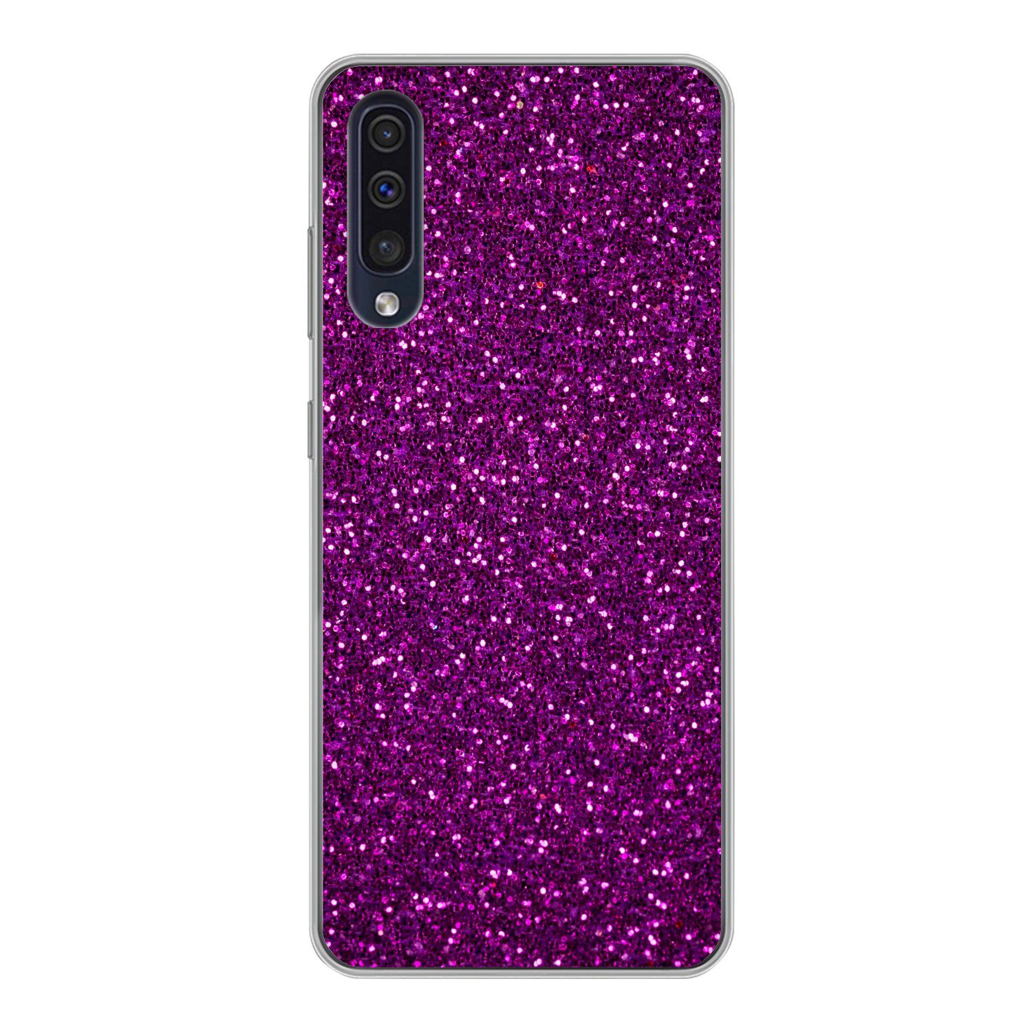 MuchoWow Handyhülle für Samsung Galaxy A30s Lila - Rosa - Muster - Abstrakt, Smartphone-Bumper, Print, Handy Schutzhülle Dünn