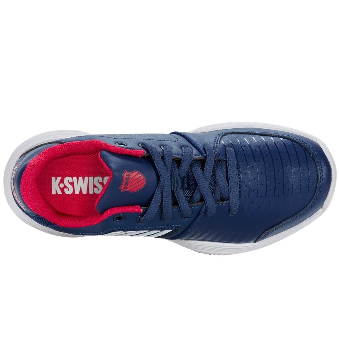 K-Swiss Performance Court Express Indoor/Carpet/Teppich opalblau/weiss Kinder Tennisschuh