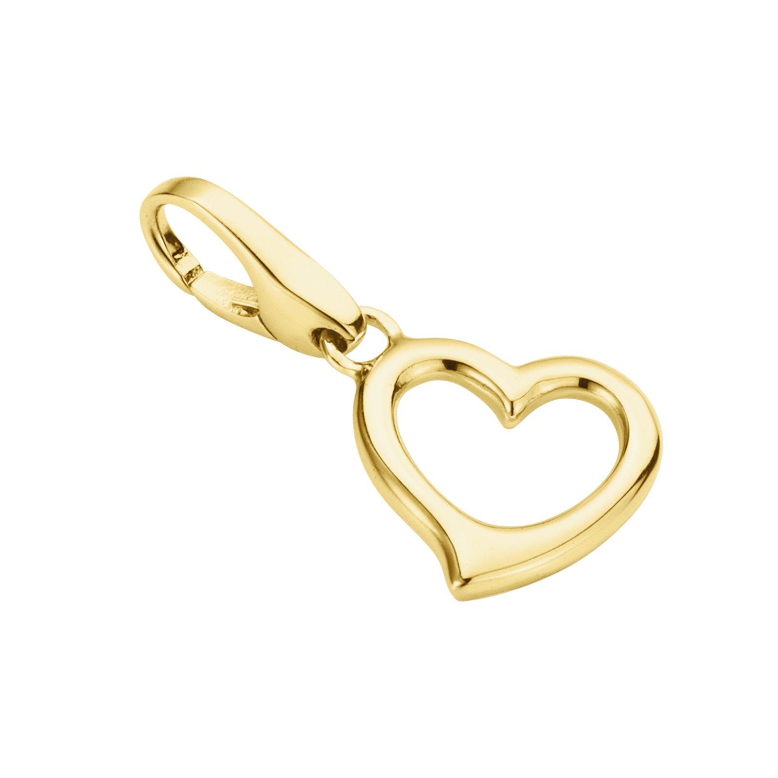 GIORGIO MARTELLO MILANO Charm Herz Floating Heart, vergoldet, Silber 925