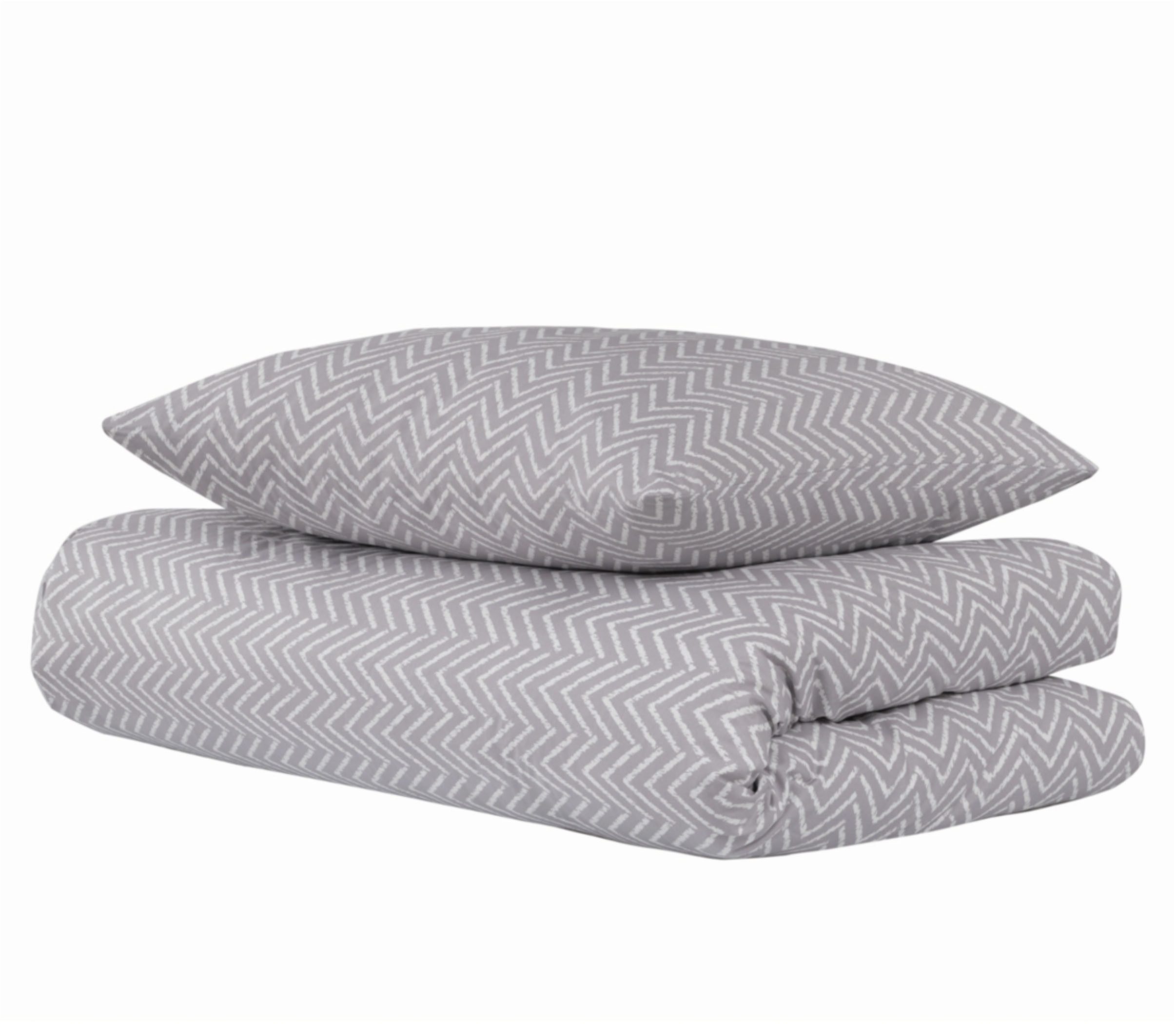 uncover by SCHIESSER Bettwäsche Grebur aus weicher Baumwolle mit einem dezenten Zickzackmuster, Renforcé, 2 teilig, Made in Green
