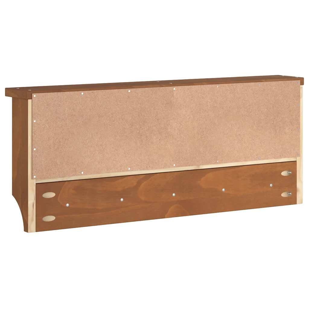 vidaXL Garderobenständer Wandgarderobe SANDNES 87x12x35 cm Massivholz Kiefer, (1 St)