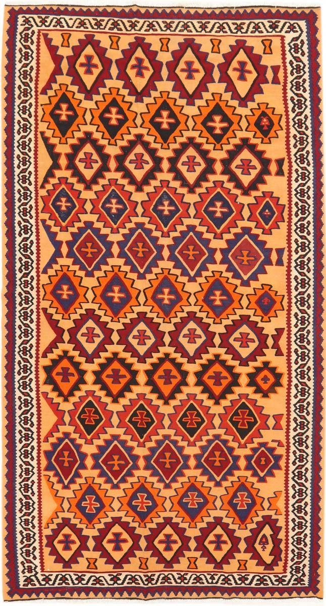 Orientteppich Kelim Fars Azerbaijan Antik 157x289 Handgewebter Orientteppich, Nain Trading, rechteckig, Höhe: 4 mm