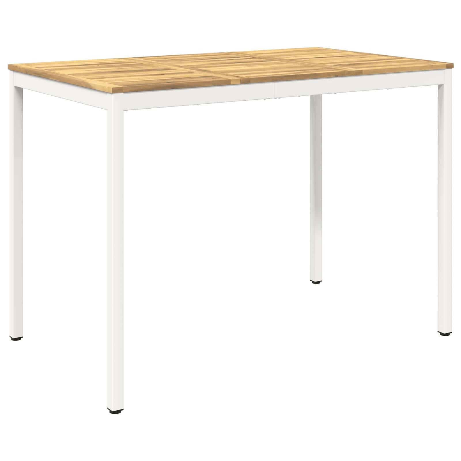 vidaXL Gartentisch Gartenbar-Tisch Weiß 147 x 88,5 x 105 cm Massivholz (1-St)