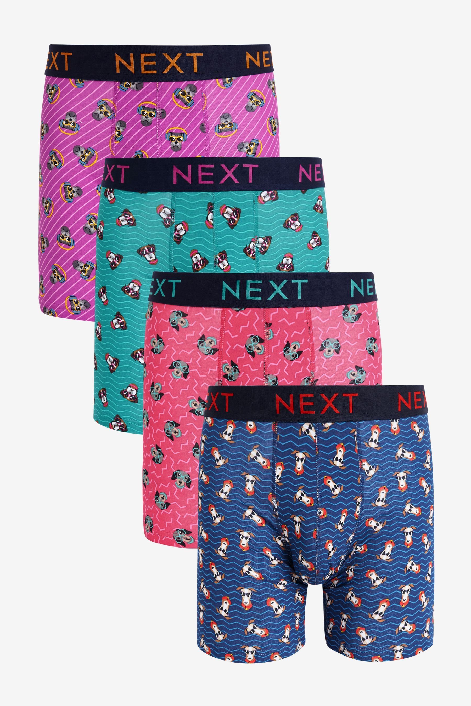Next 4er-Pack (4-St) Blue/Pink Unterhose, Hipster