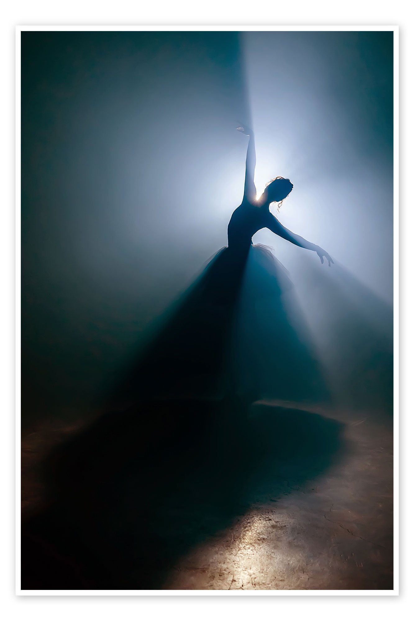 Posterlounge Poster Editors Choice, Balletttänzerin im Rampenlicht, Fotografie