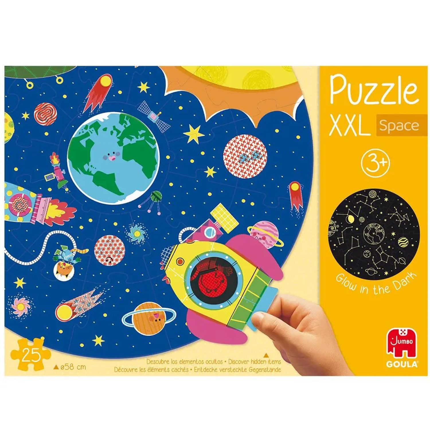 Jumbo Spiele Puzzle GOULA - XXL-Weltraum-Puzzle - 25 Teile, 25 Puzzleteile