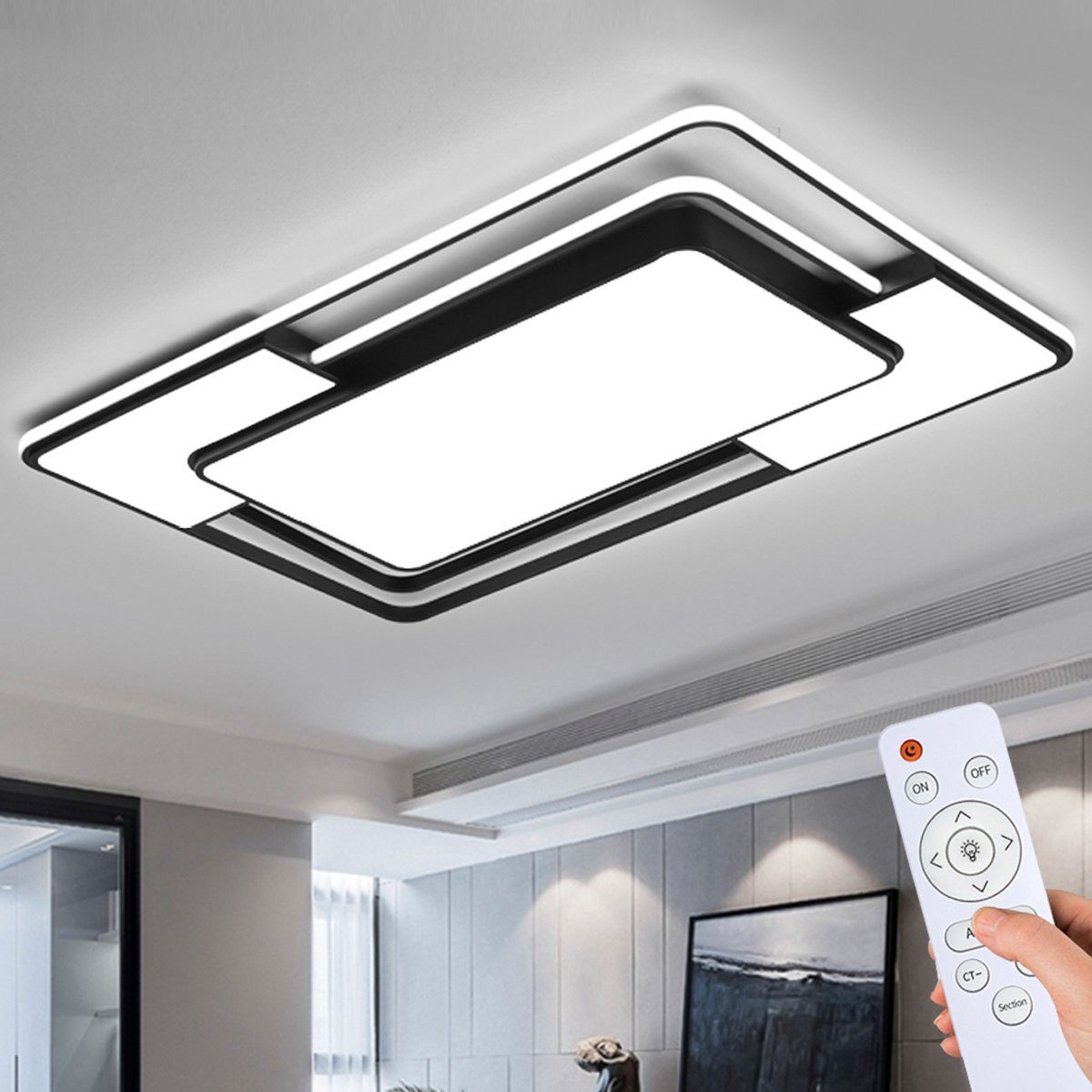 Natsen Deckenleuchte lampe LED Deckenlampe, 150W Warmweiß bis Kaltweiß 3000 günstig online kaufen