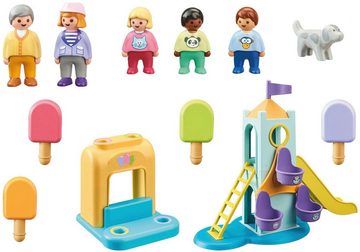 Playmobil® Konstruktions-Spielset Erlebnisturm mit Eisstand (71326), Playmobil 1-2-3, (18 St), Made in Europe