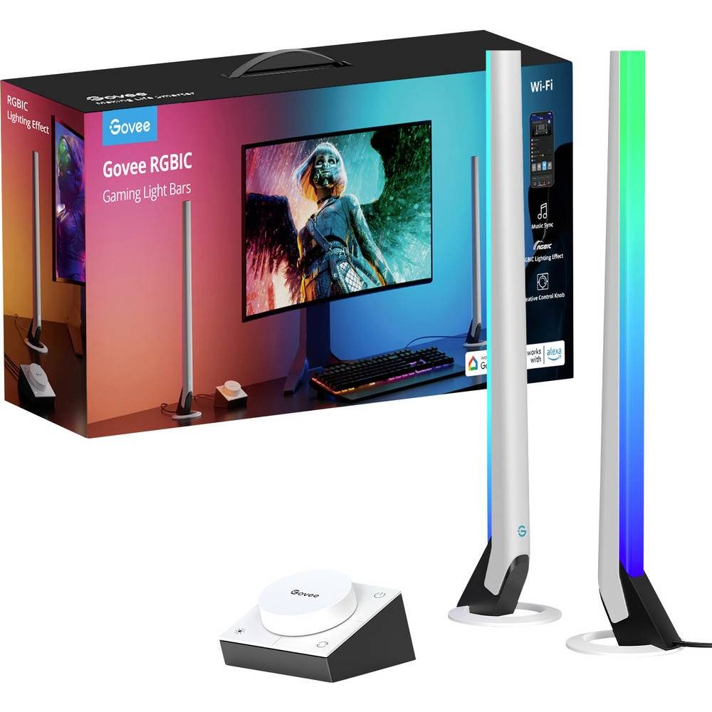 Govee Wandleuchte LED-Tischlampe, App steuerbar, Mit Musiksensor