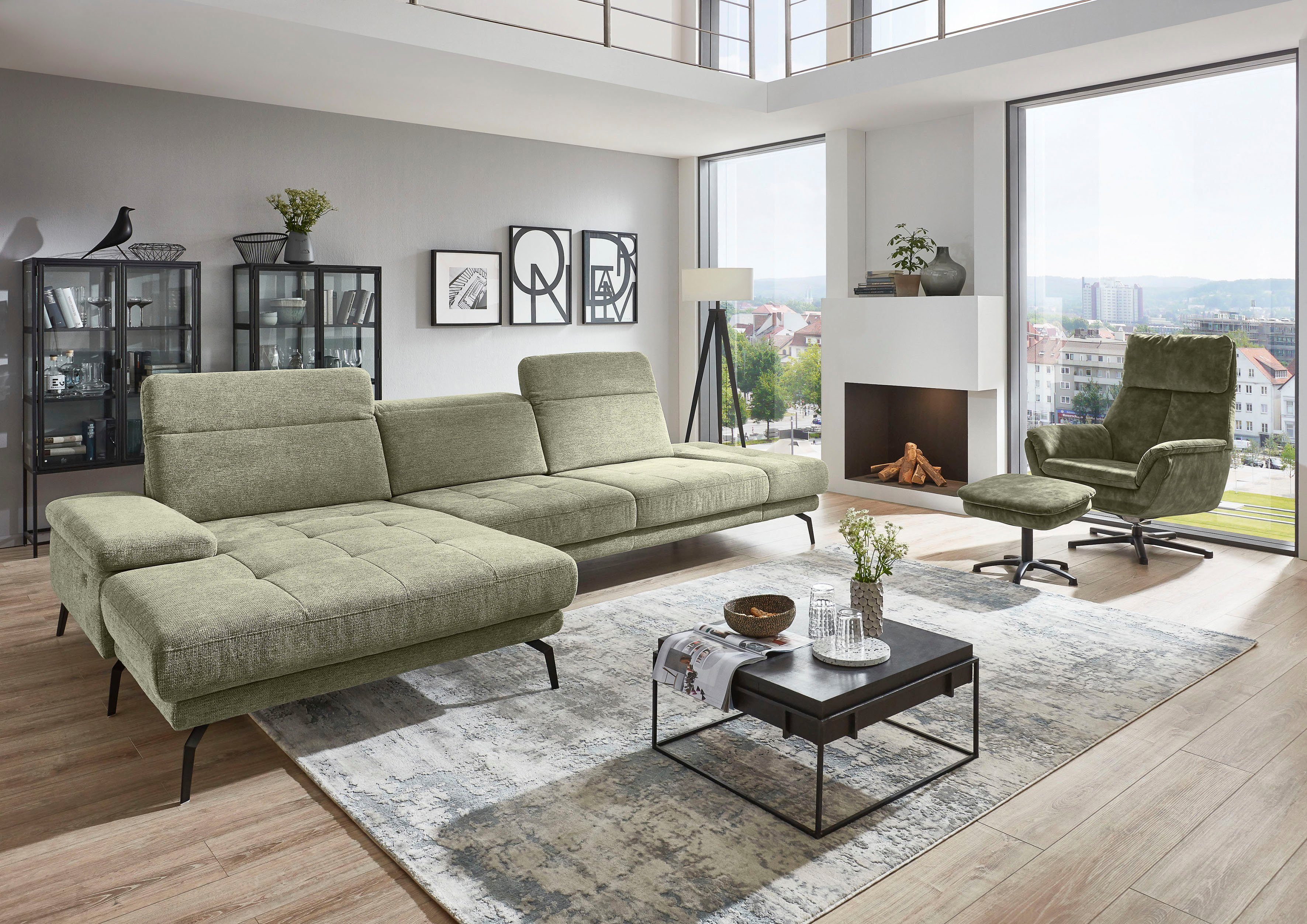 Ecksofa MP-IN20126 L-Form mit Federkern-Polsterung