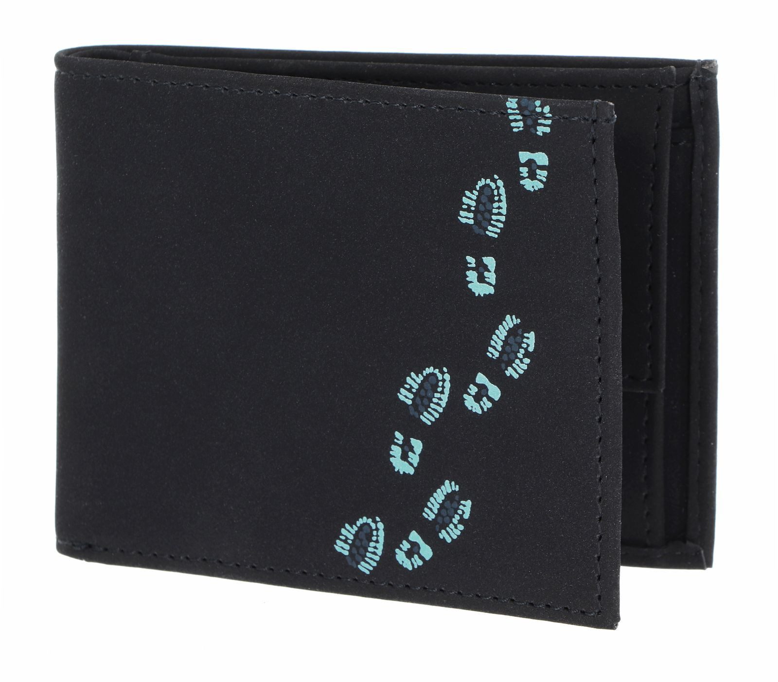 Footsteps Print Cyan Black