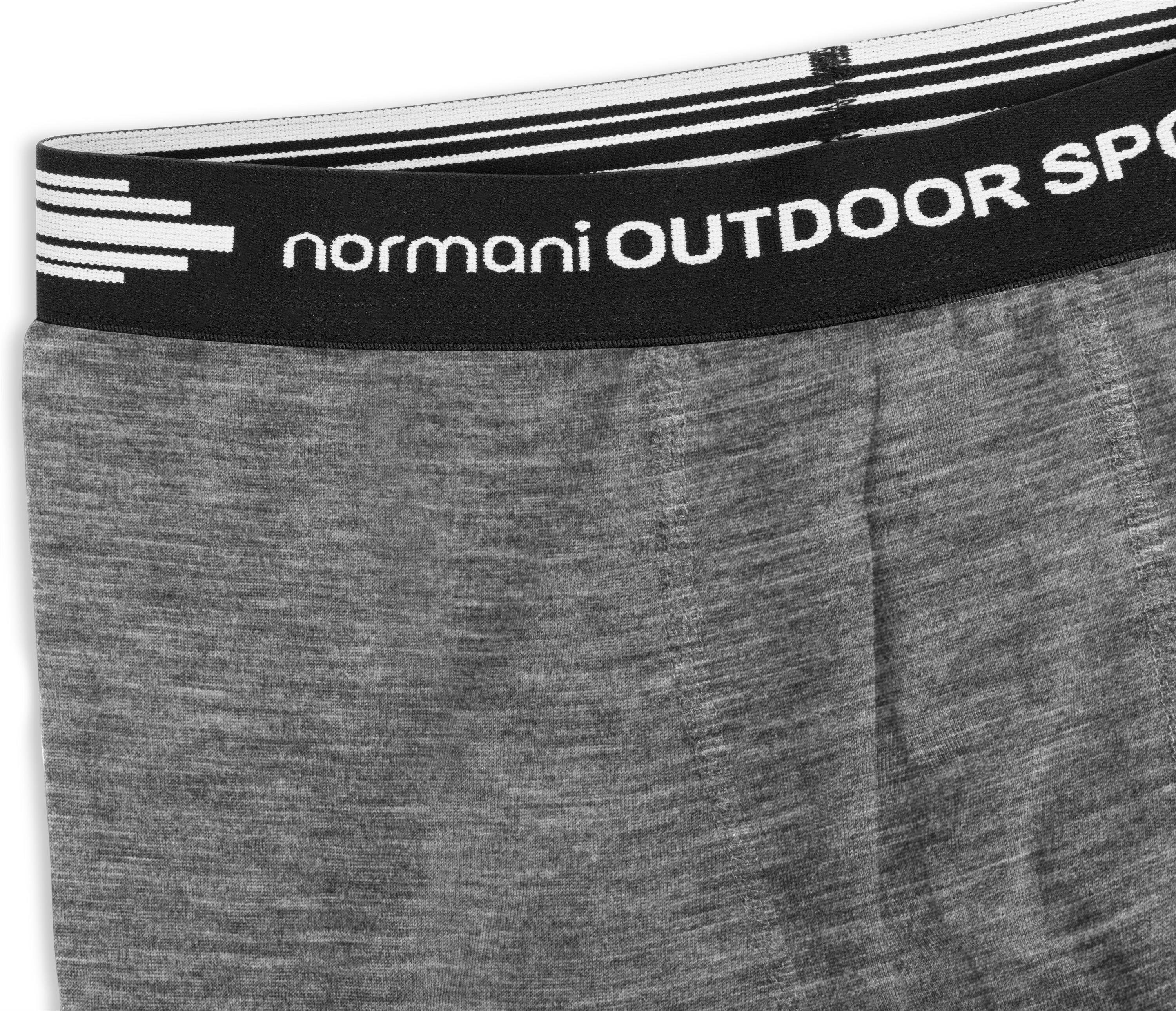 normani Retro Boxer 2er Pack Herren Merino Boxershorts Unterhose Sportunterhose Funktionsunterwäsche aus 100% Merinowolle – Bild 5 von 5