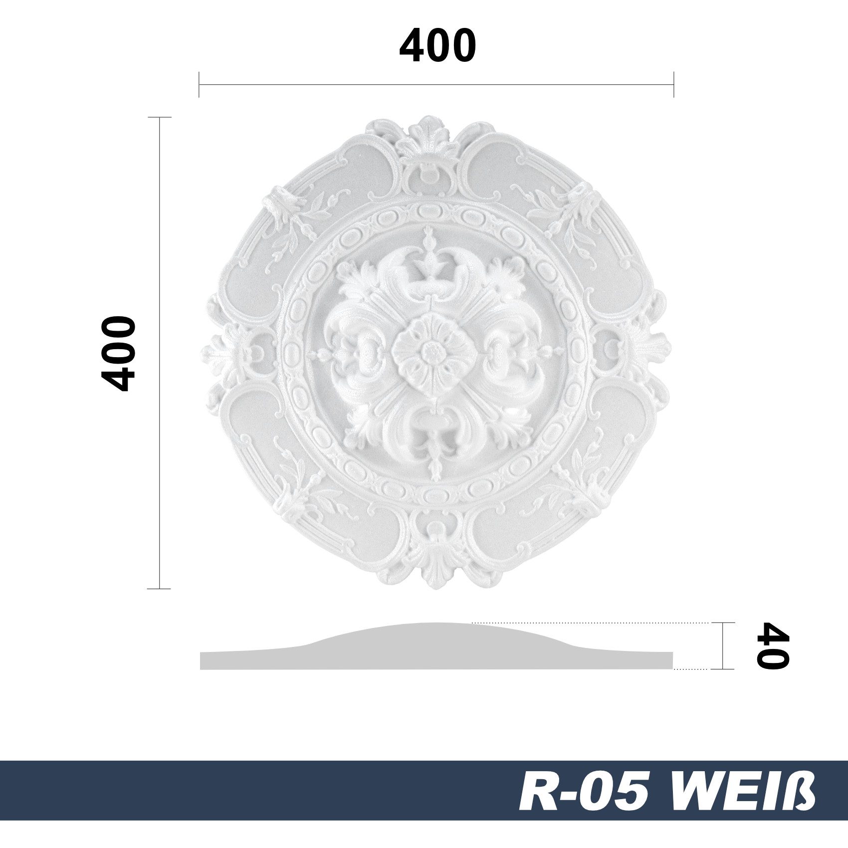 marbet design Wanddekoobjekt R-05 (Stuckrosette aus günstig online kaufen