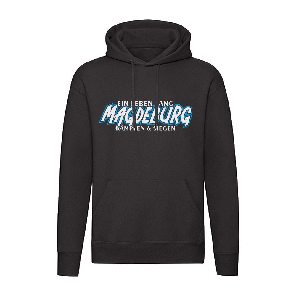 G-graphics Hoodie Ein Leben lang – MAGDEBURG – kämpfen & siegen Unisex Pullover mit einem Motiv für den echten Fan