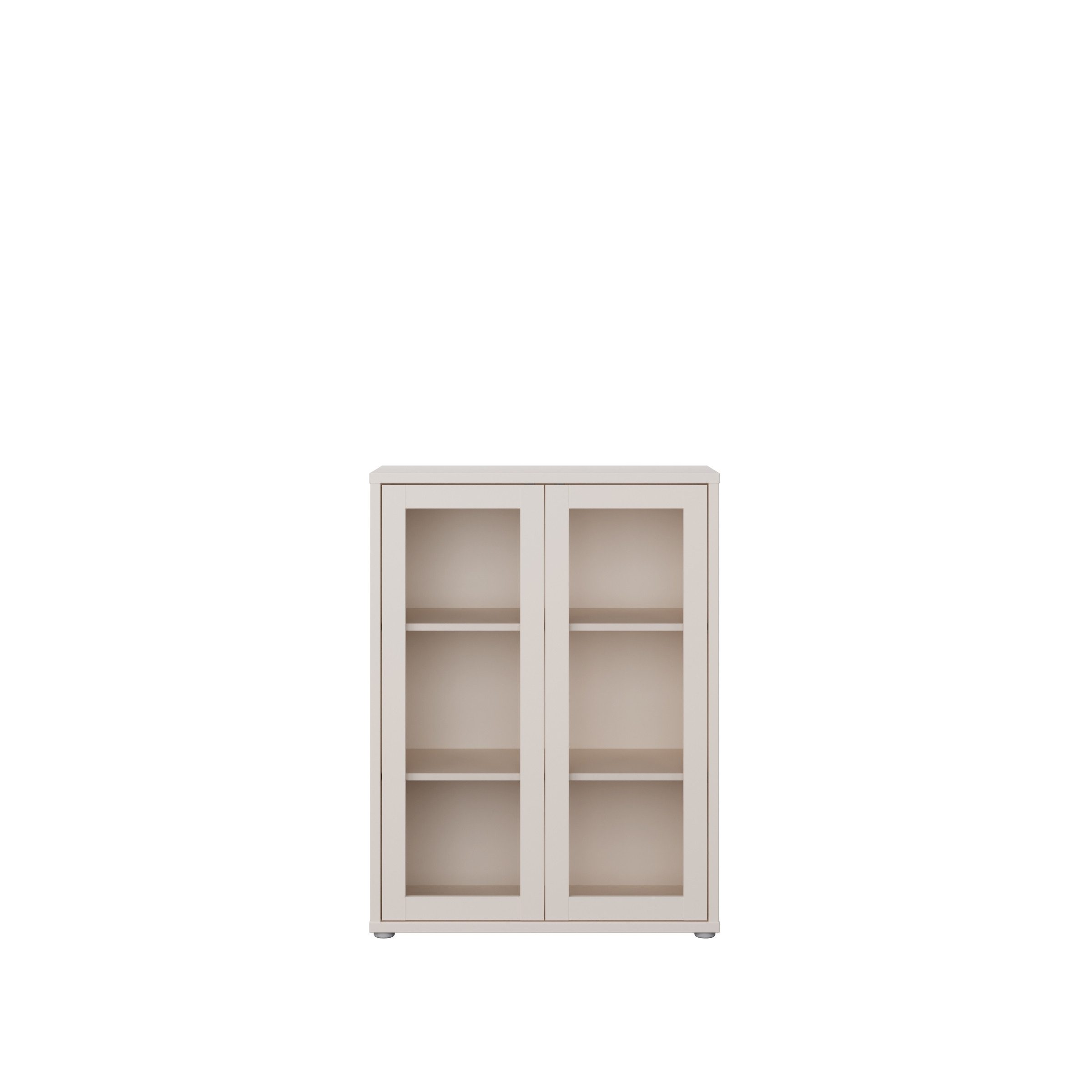 PREISBRECHER Vitrine ALICE SPRINGS in Sand / Glas - 74,5x99,1x34,9cm (BxHxT) – Bild 3 von 5