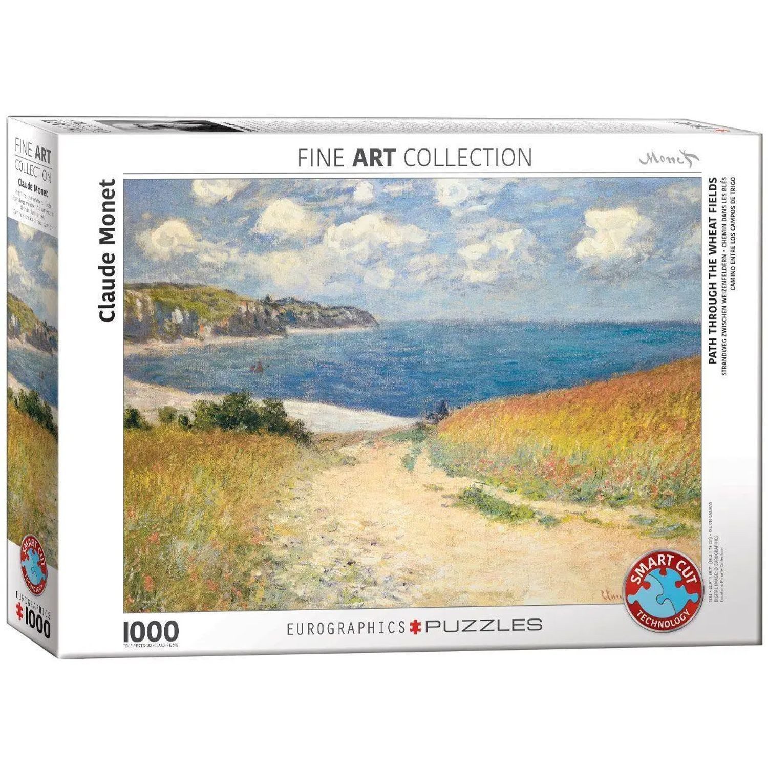 EUROGRAPHICS Puzzle Strandweg zwischen Weizenfeldern von Claude Monet 1000 Teile, 1000 Puzzleteile