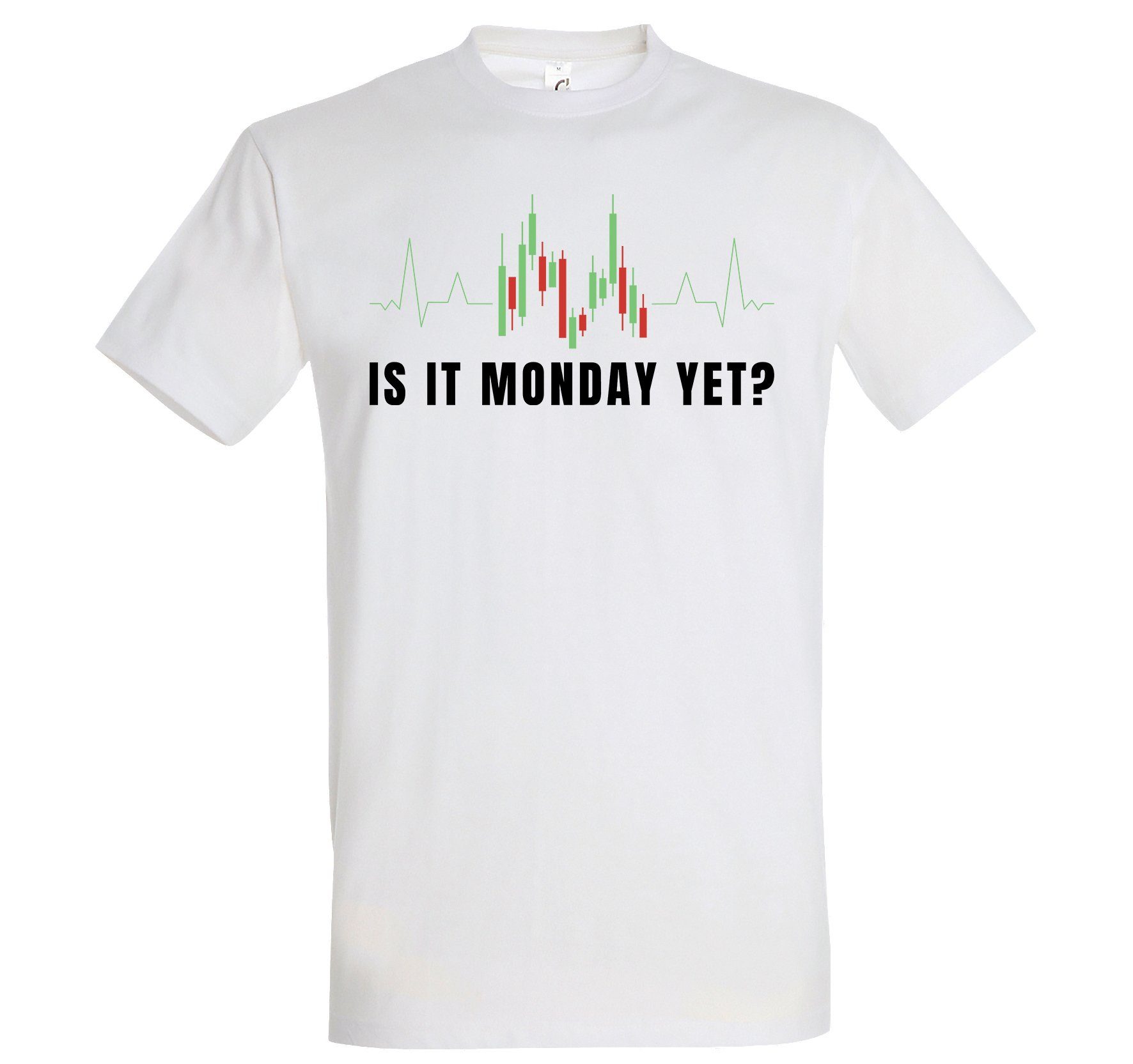 Youth Designz Print-Shirt "Is It Monday Yet?" Herren Shirt mit lustigem Spruch Weiss