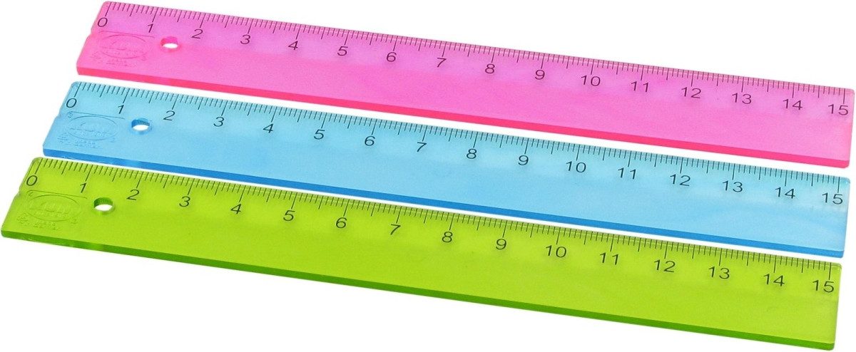 KUM Lineal Lineal L1 Pop 15cm farbig sortiert