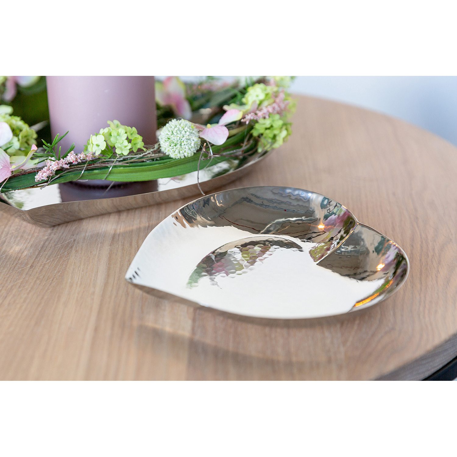 Fink Dekoschale AMOROS Schale - silberfarben - Edelstahl - H. 2,5cm x B. 16 günstig online kaufen