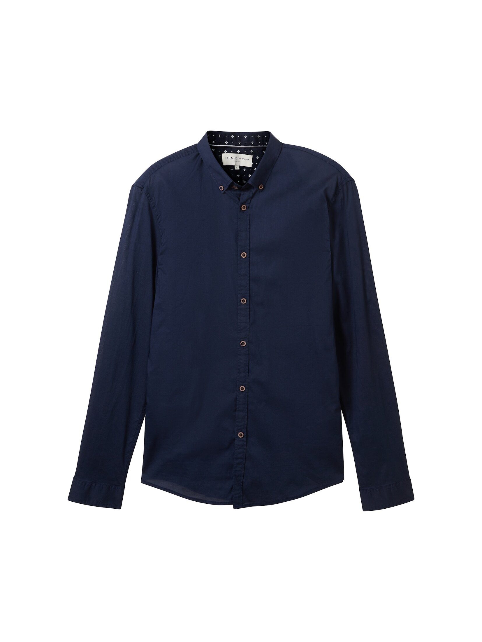 TOM TAILOR Denim Langarmhemd Blusen & Shirts Slim Fit Hemd aus Baumwolle günstig online kaufen