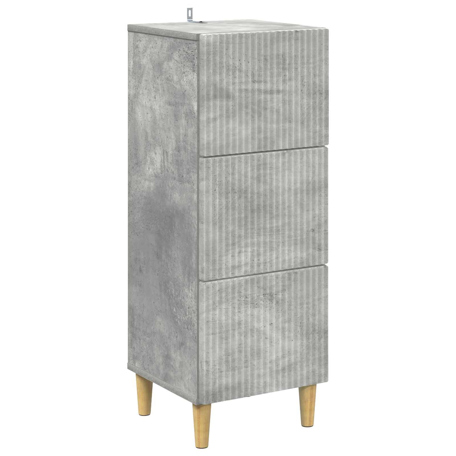 vidaXL Schranksystem Schubladenschrank Betongrau 33 x 34,5 x 90 cm Holzwerkstoff (1-St)