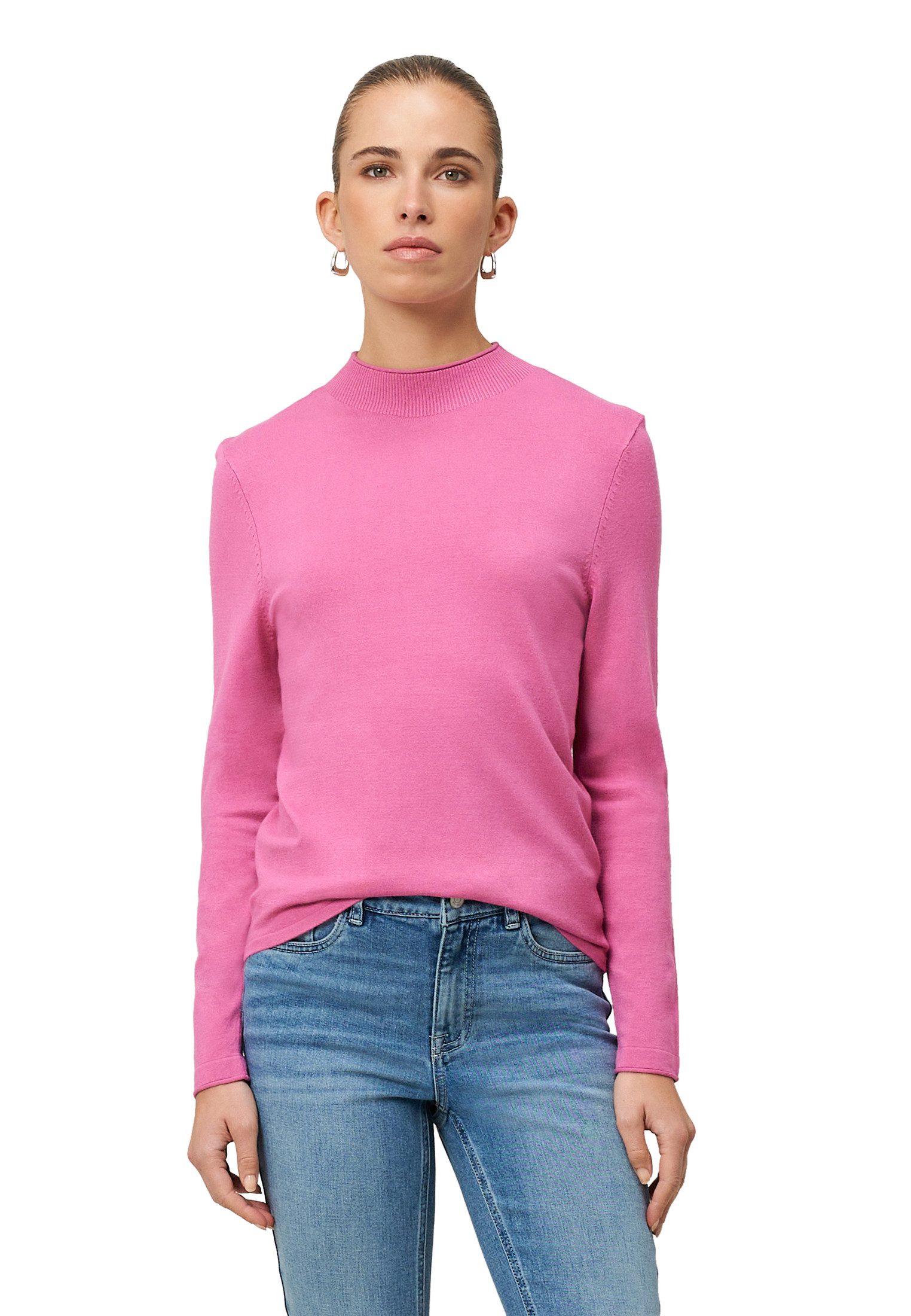 Zero Strickpullover Damen mit hohem Kragen (1-tlg) Plain/ohne Details