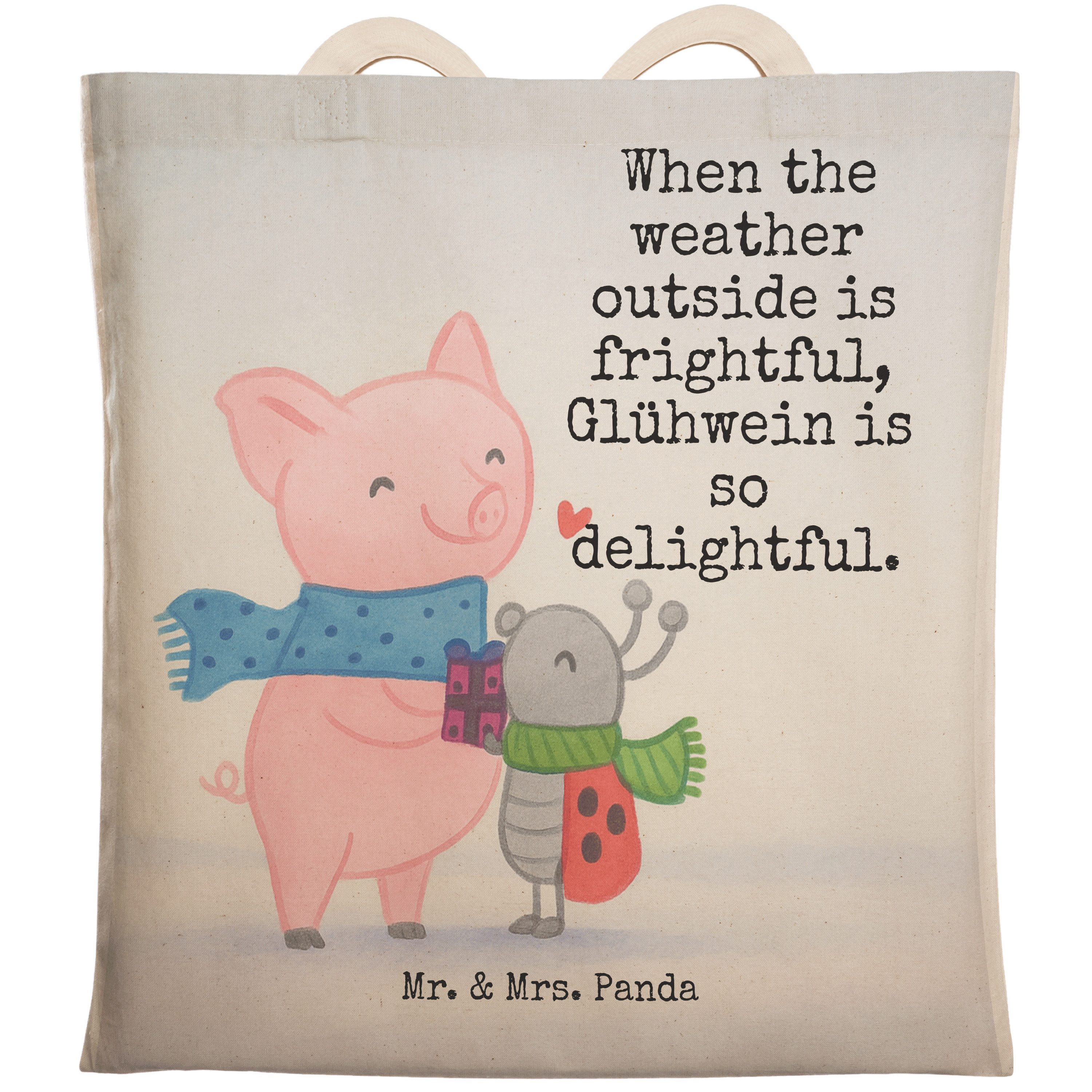 Tragetasche Glühschwein Smörle Design, shopping bag, Weiß, Handgezeichnetes, Weih