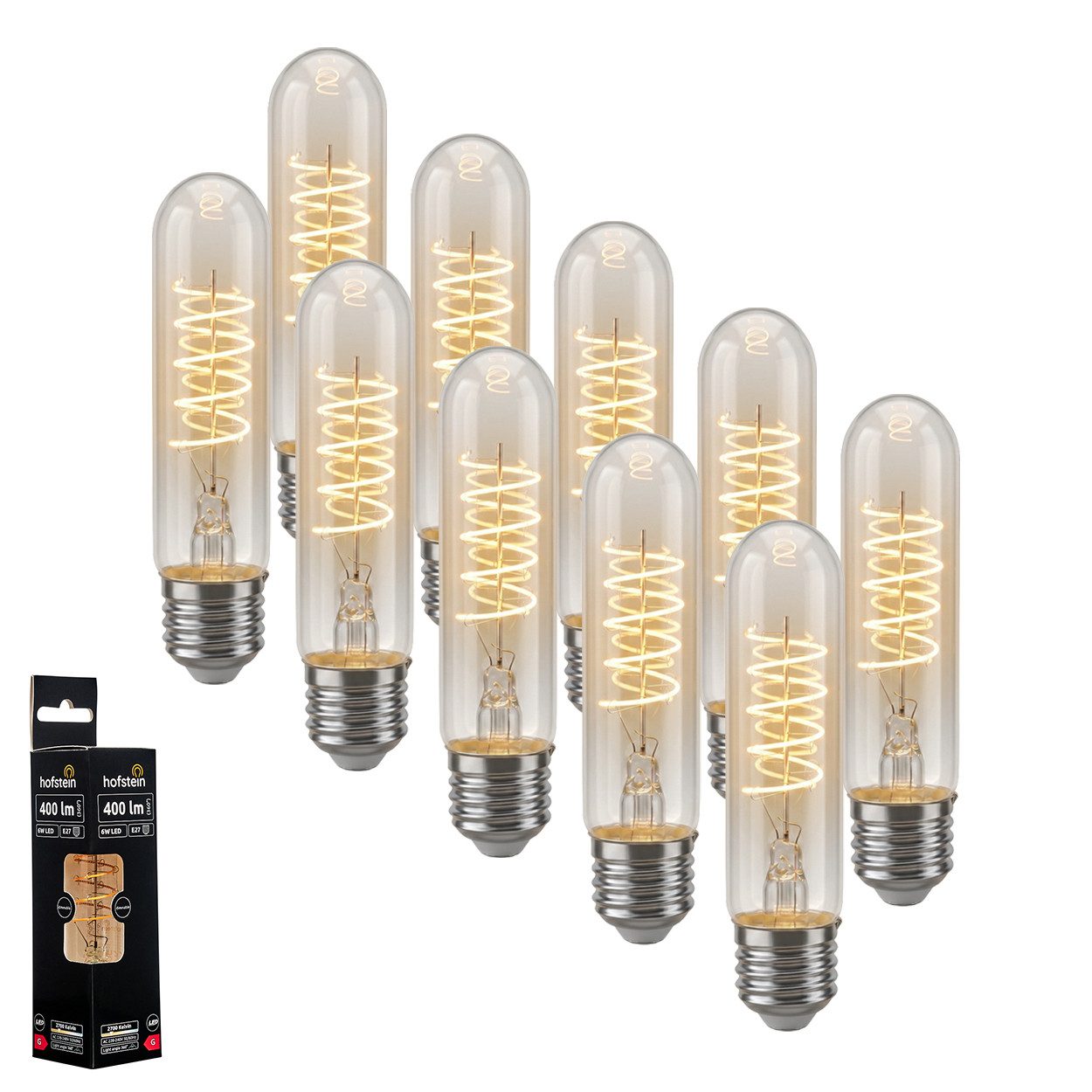 LED-Leuchtmittel 10er Set Glühbirne Warmweiß dimmbar 6 Watt