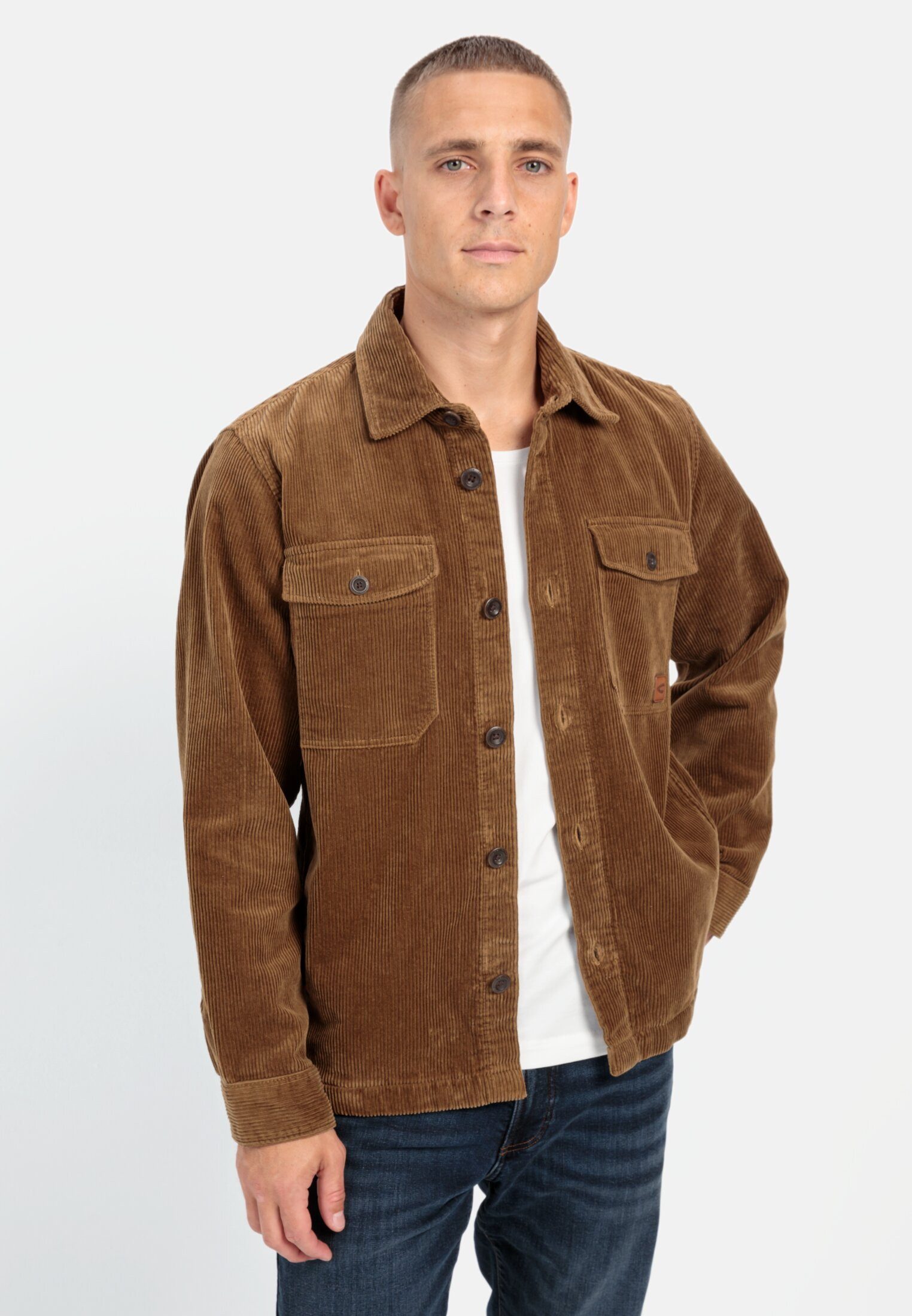 Hemdjacke aus reiner Baumwolle