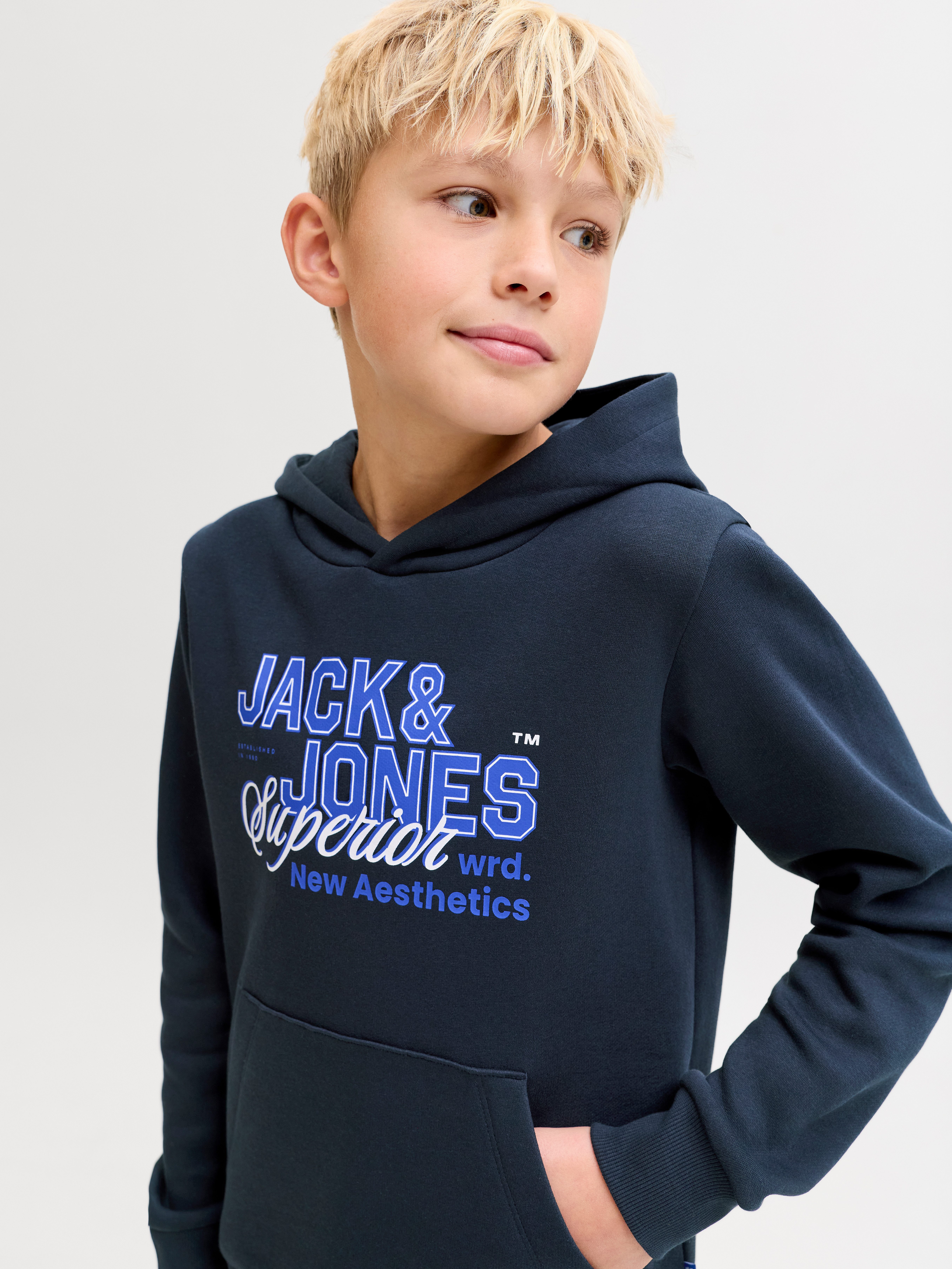 Jack & Jones Junior Kapuzensweatshirt JJELOGO SWEAT HOOD 2 COL AW25 NOOS JNR