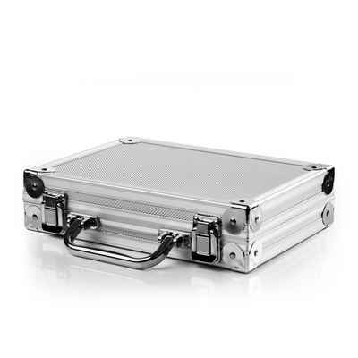 Karella Dartpfeil Dartkoffer Alu PAK Luxus silber/aluminium, Dart Case Etui Tasche für Dartpfeile Flights