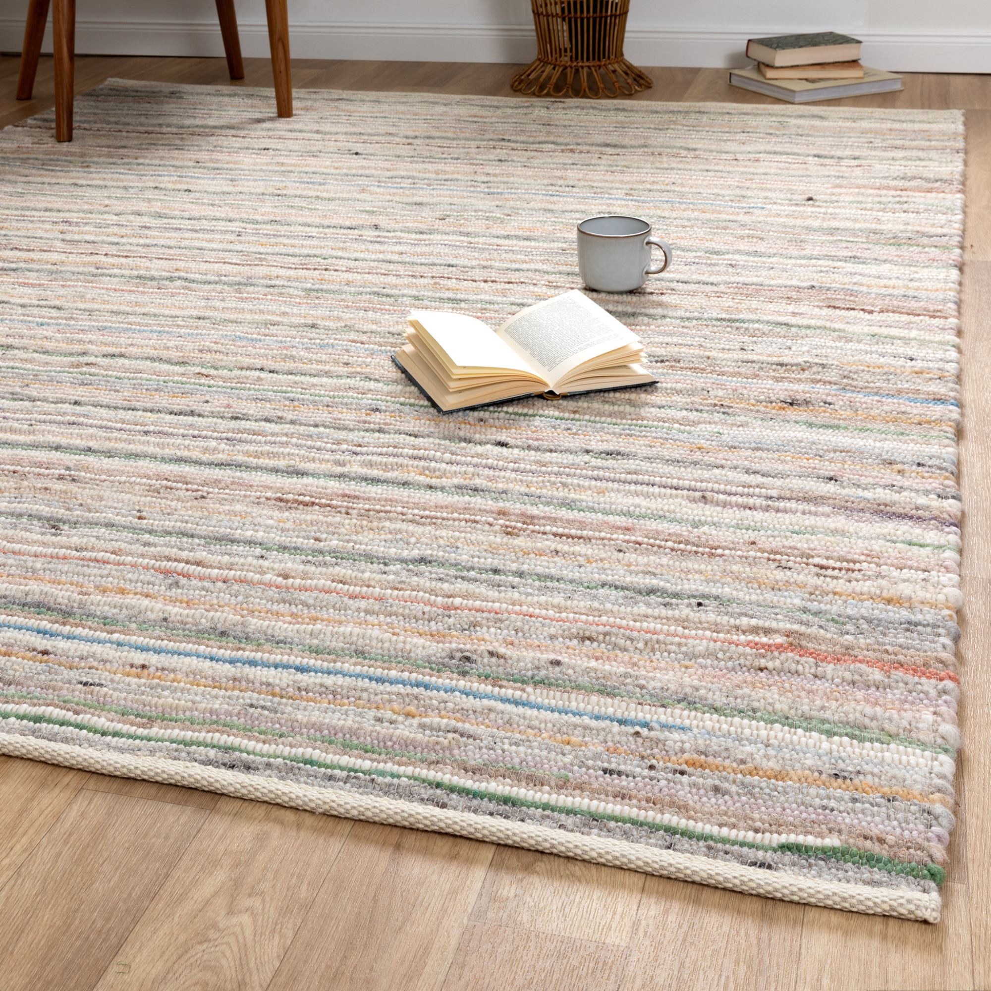 Steffensmeier Wollteppich Biri Mit Fusselstopp, Rechteckig günstig online kaufen