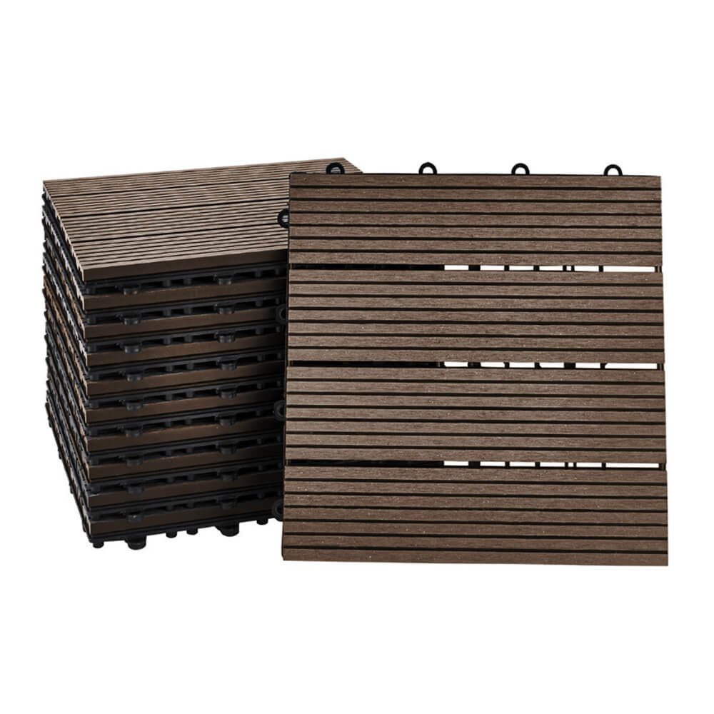 HOME DELUXE Terrassendielen WPC Klickfliesen BAVARO - Farb- und Flächenauswahl (Holzoptik), Fliesen á 30 x 30 cm, Terrassenfliesen, Balkonfliesen