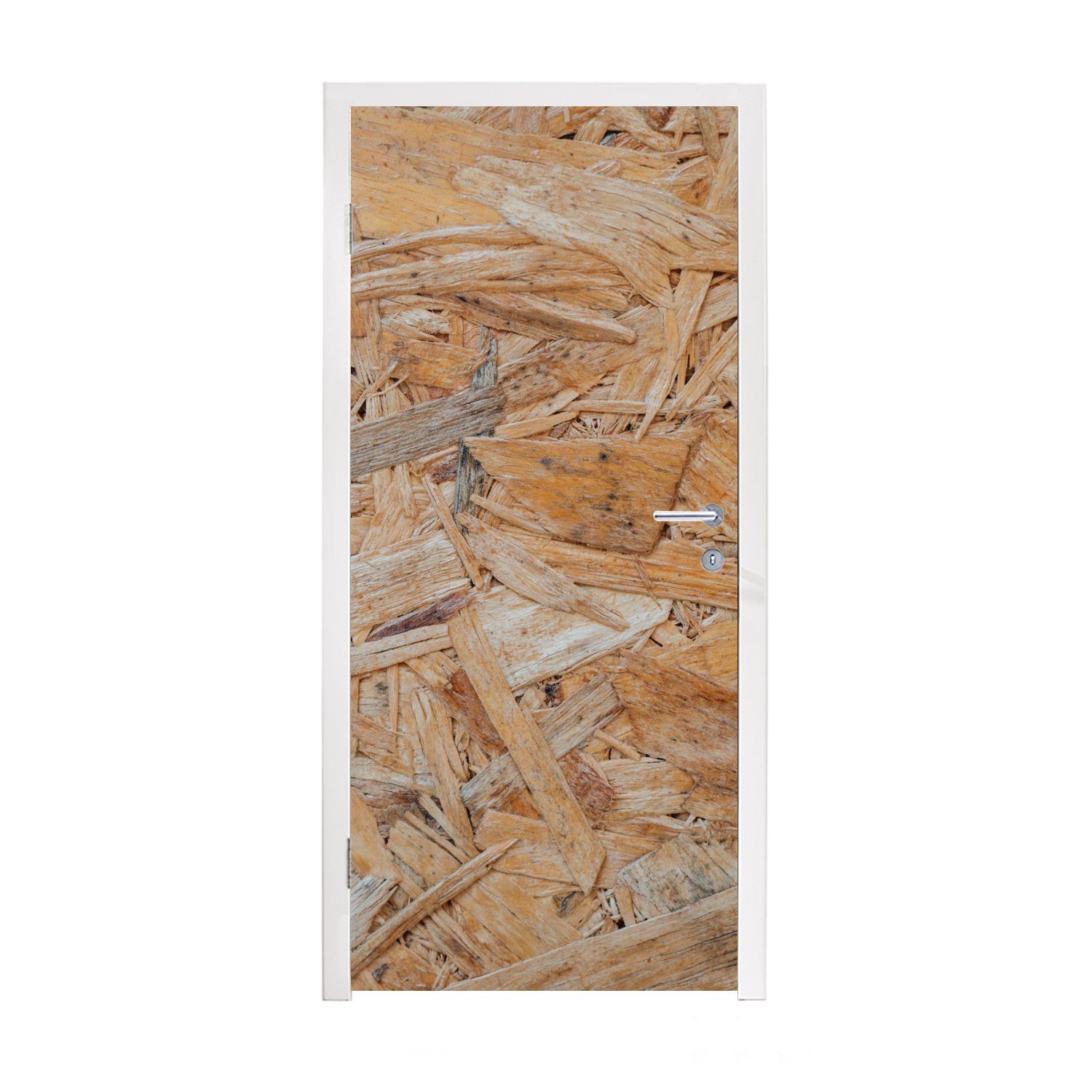 Matt, Regale Türtapete Fototapete - Orange, St), bedruckt, 75x205 (1 cm für - Türaufkleber, Holz MuchoWow Tür,