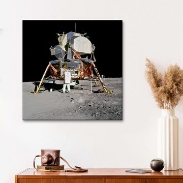 Posterlounge Leinwandbild NASA, Apollo 11 und Astronaut Edwin Aldrin auf dem Mond, Fotografie