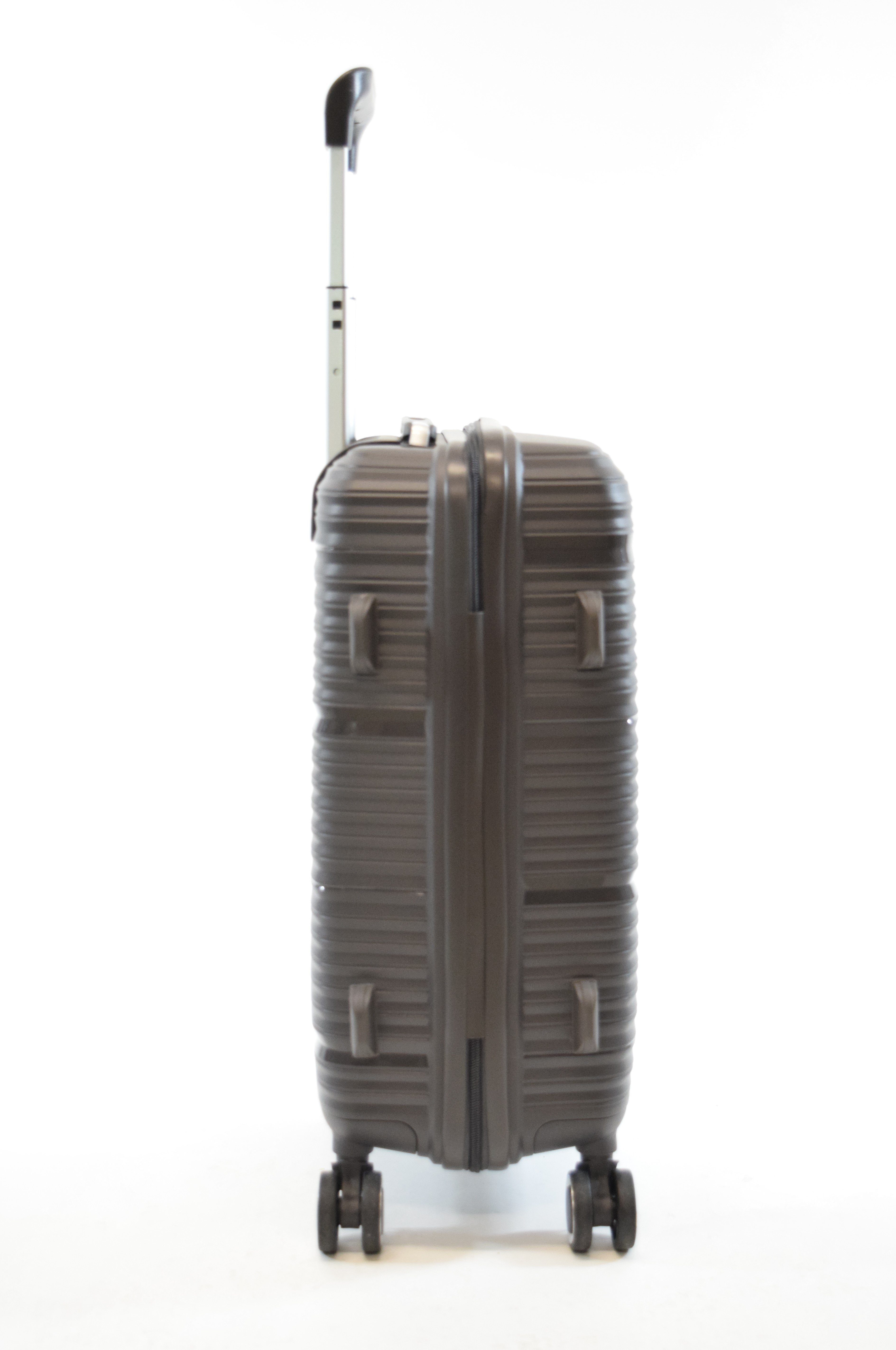 Zimmert Leather Hartschalen-Trolley Flightourer, 4 Rollen, Grau, Blau, Polypropylen, Bruchsicher, versenktes TSA Schloss