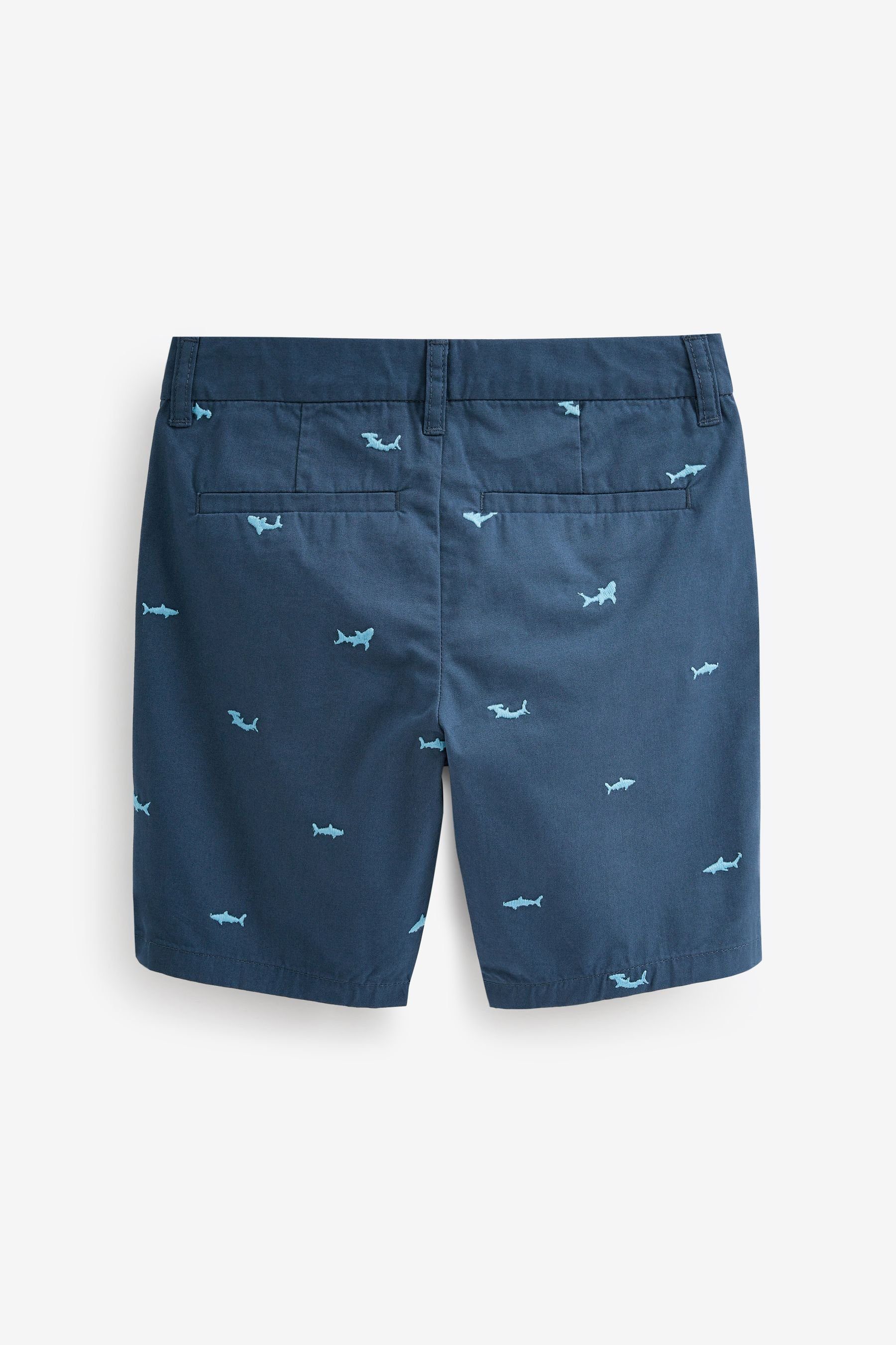 Next Chinoshorts (1-tlg) Chino-Shorts Embroidery Shark