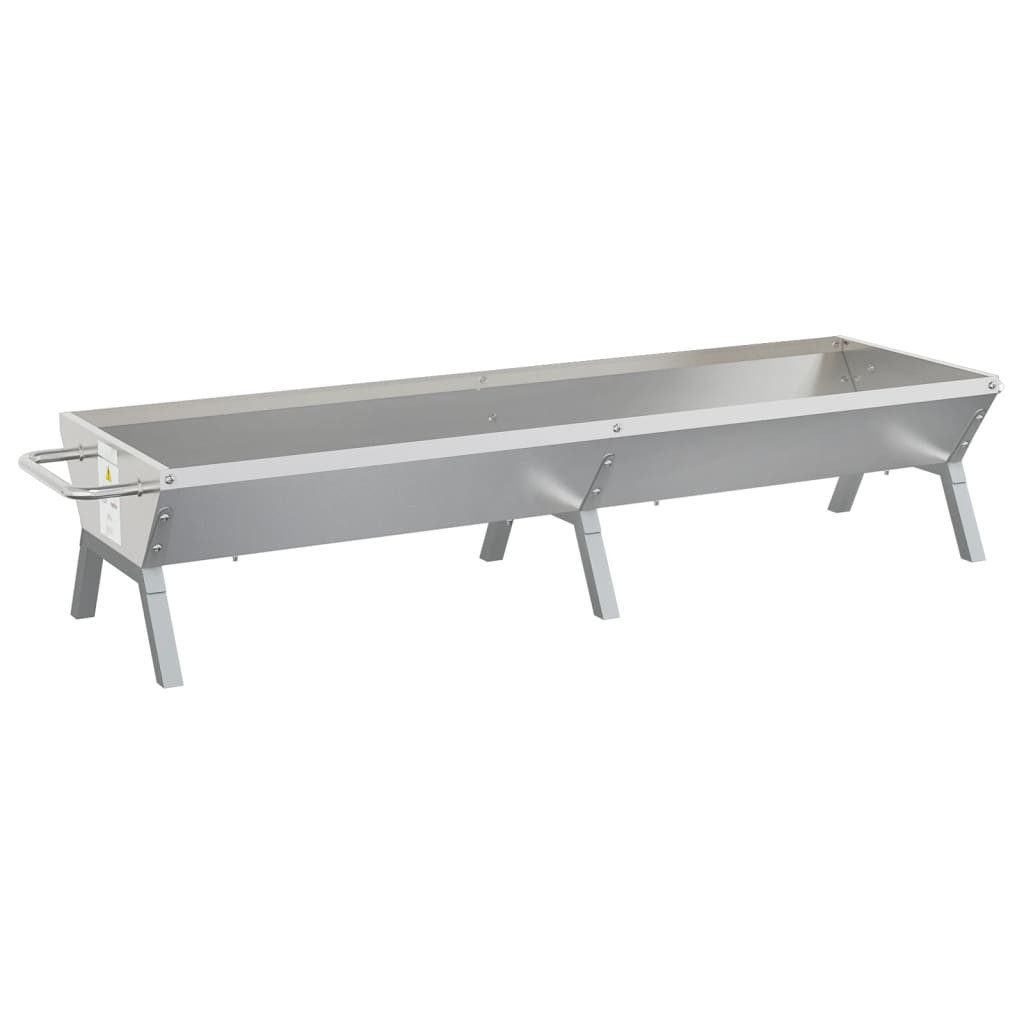 Welltin Holzkohlegrill Holzkohlegrill Edelstahl Tischgrill mit Doppelgrillfläche 34 x 22 cm, Tragbarer Campinggrill Reisegrill Koffergrill für Picknick und Outdoor