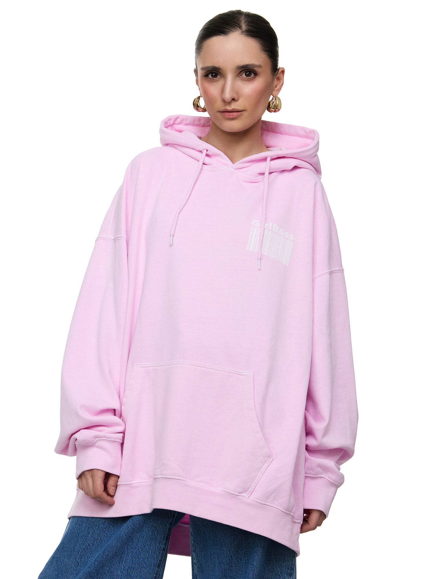 Worldclassca Hoodie Worldclassca Oversized Print GIRL BOSS Hoodie Kapuzenpu günstig online kaufen