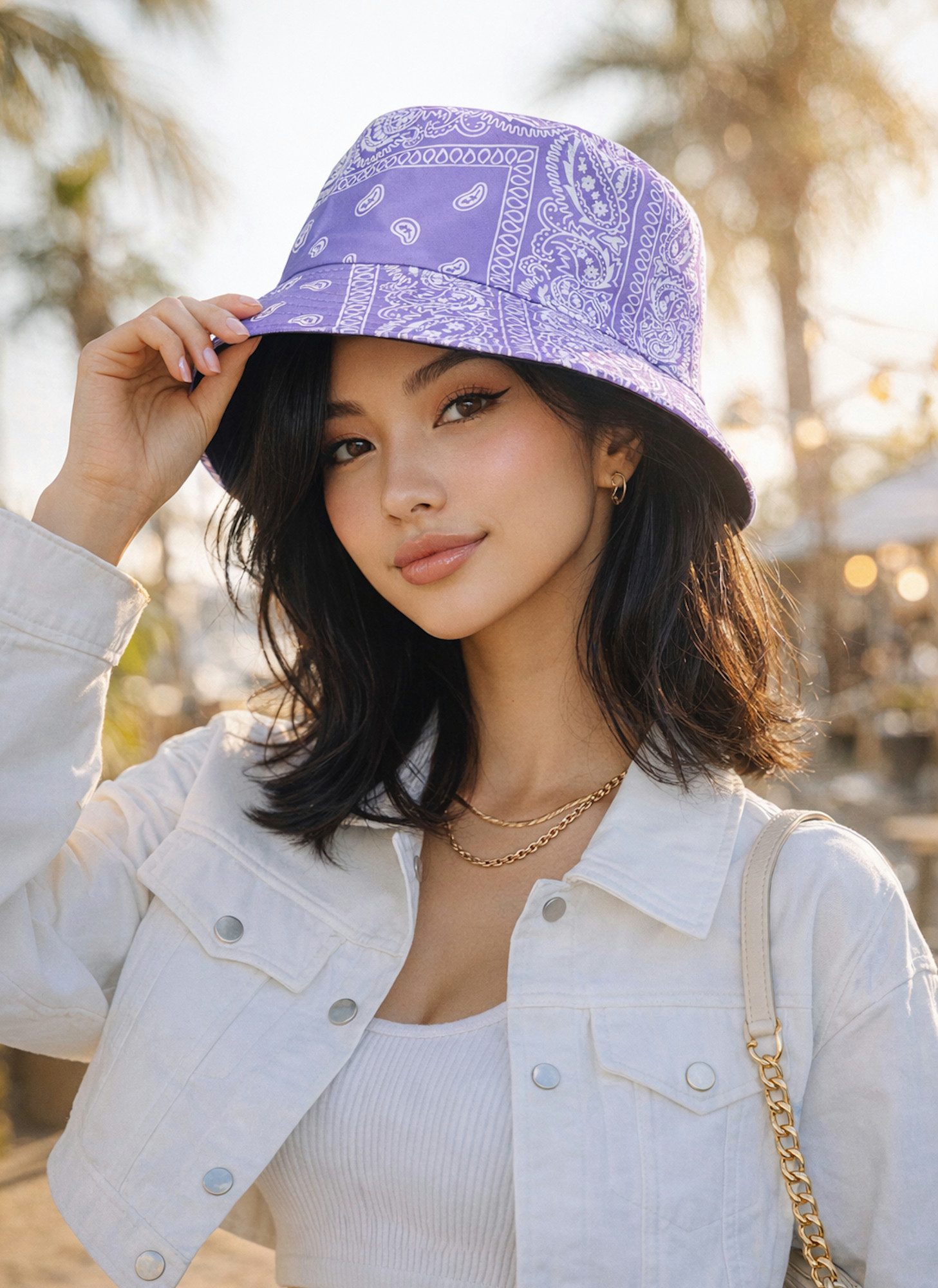 Ella Jonte Schlapphut 2-in-1 Bucket Hat Paisley Wendehut – Stylischer Sonnenschutz & Faltbar
