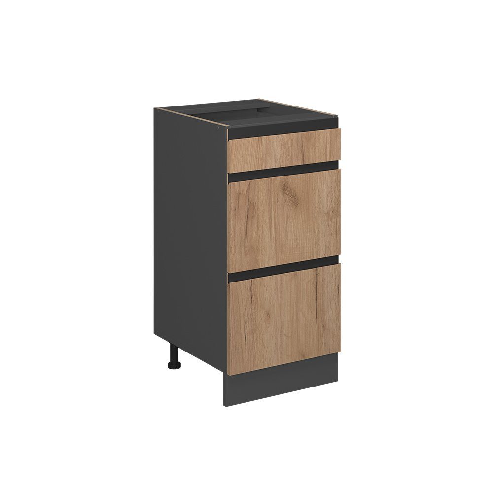 Vicco Unterschrank R-Line Goldkraft Eiche/Anthrazit 40cm günstig online kaufen