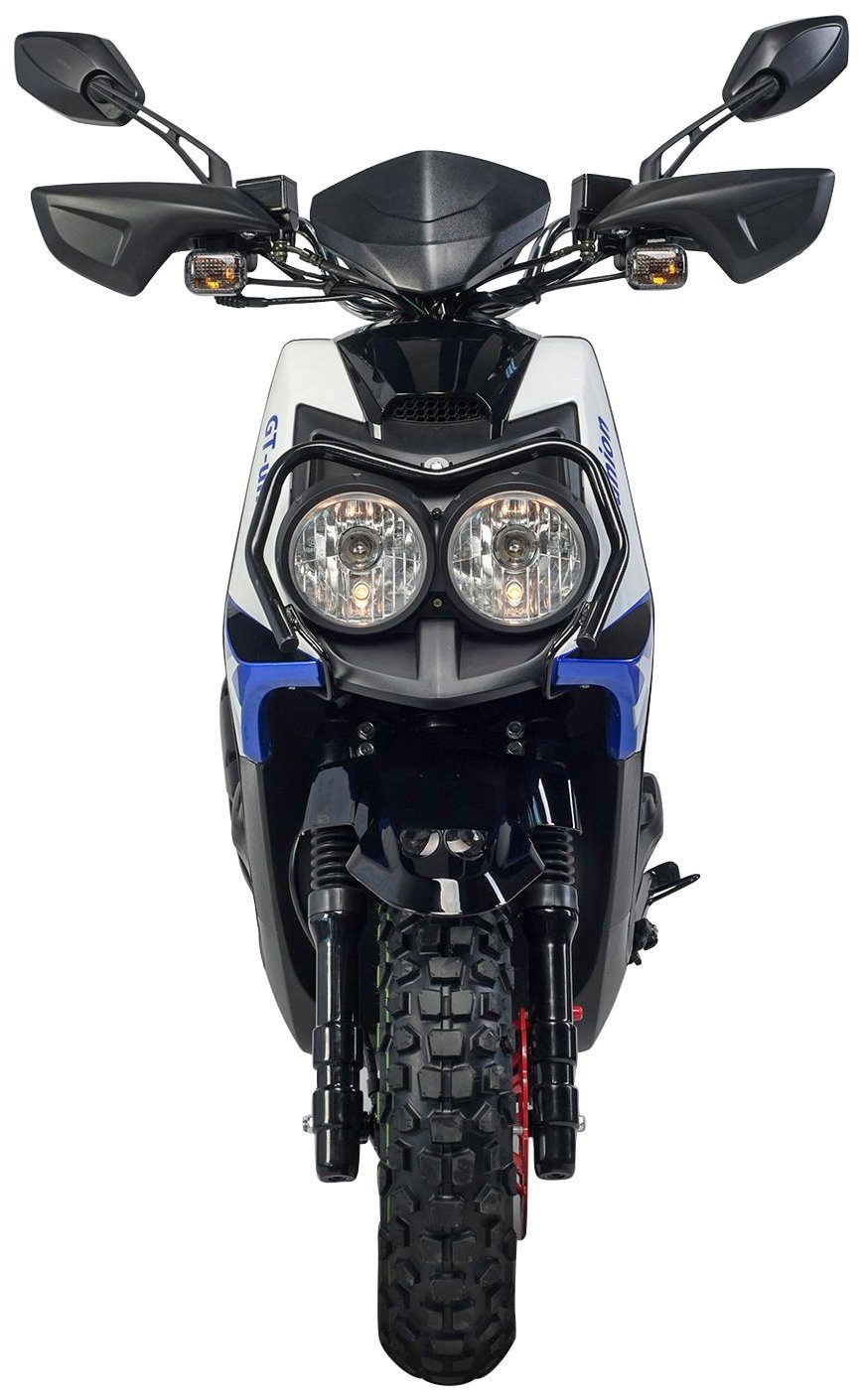 GT UNION Motorroller 5 weiß/blau/schwarz km/h, PX ccm, 45 55 50 Euro Cross-Concept