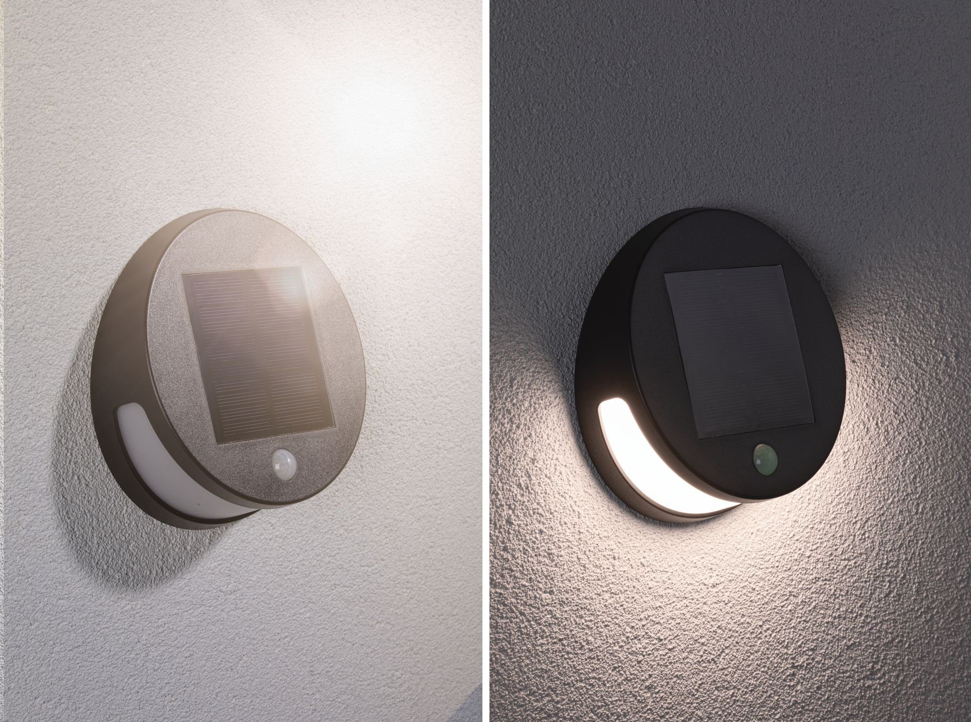 Paulmann integriert, LED-Board, Warmweiß, Bewegungsmelder Helena, mit LED Solar, LED fest Bewegungsmelder, Außen-Wandleuchte