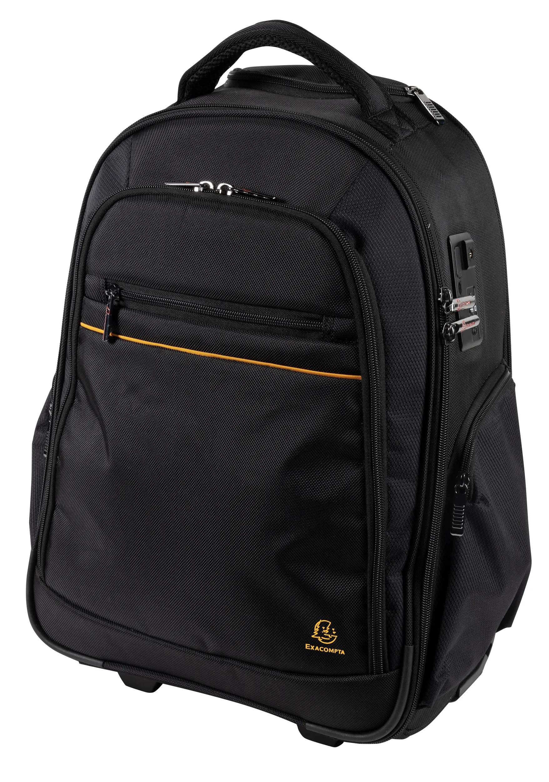EXACOMPTA Business-Trolley Businessrucksack mit Rollen Exabusiness, Exactive - Schwarz - 18634E, 37x24x54
