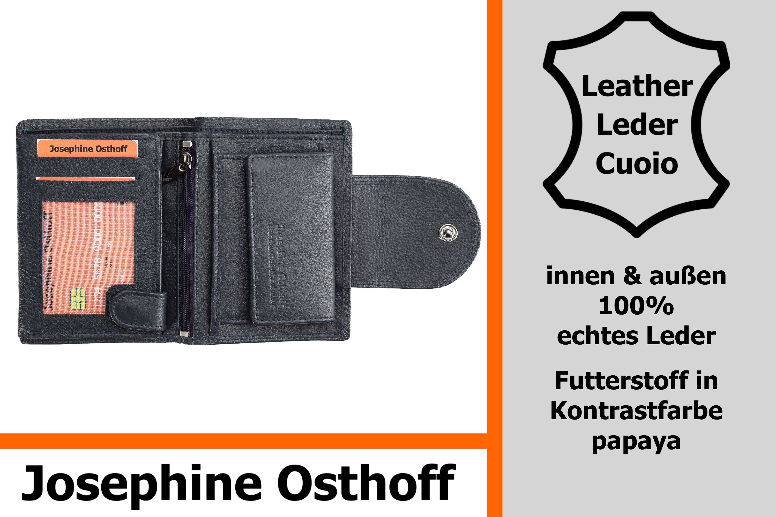 Geldbörse Osthoff marine Minibrieftasche Wiener Brieftasche Josephine
