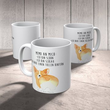 Mr. & Mrs. Panda Tasse Corgi Po - Weiß - Geschenk, Hundemama, Sprüche, Teebecher, Motivation, Keramik, Herzberührende Designs