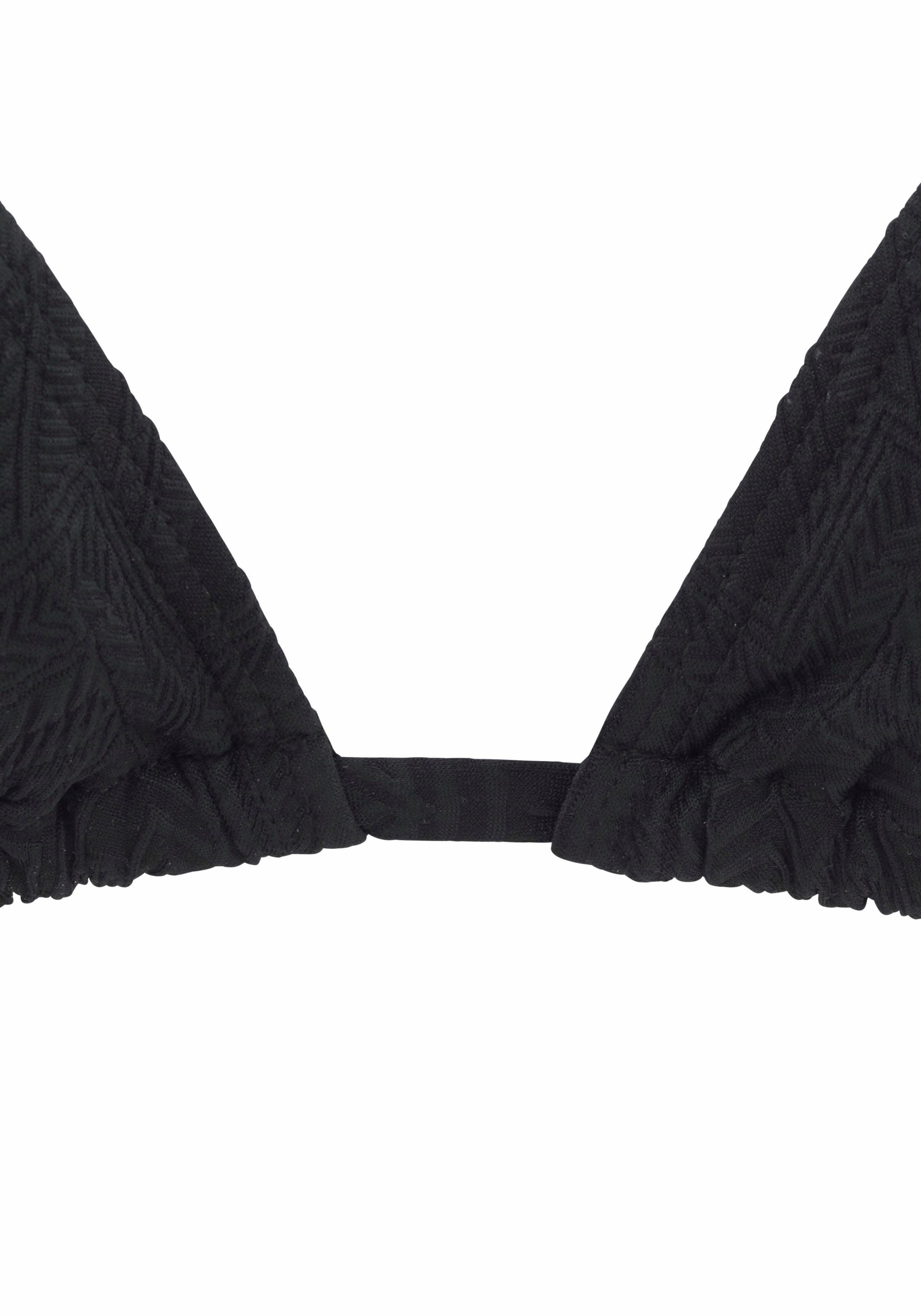 mit modischer Struktur Triangel-Bikini schwarz Buffalo