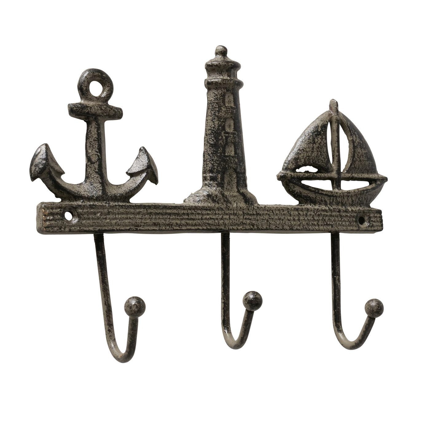 BOLTZE Garderobenhaken Garderobenhaken Seavy 3-fach aus Metall von Boltze - Anker, Leuchtturm